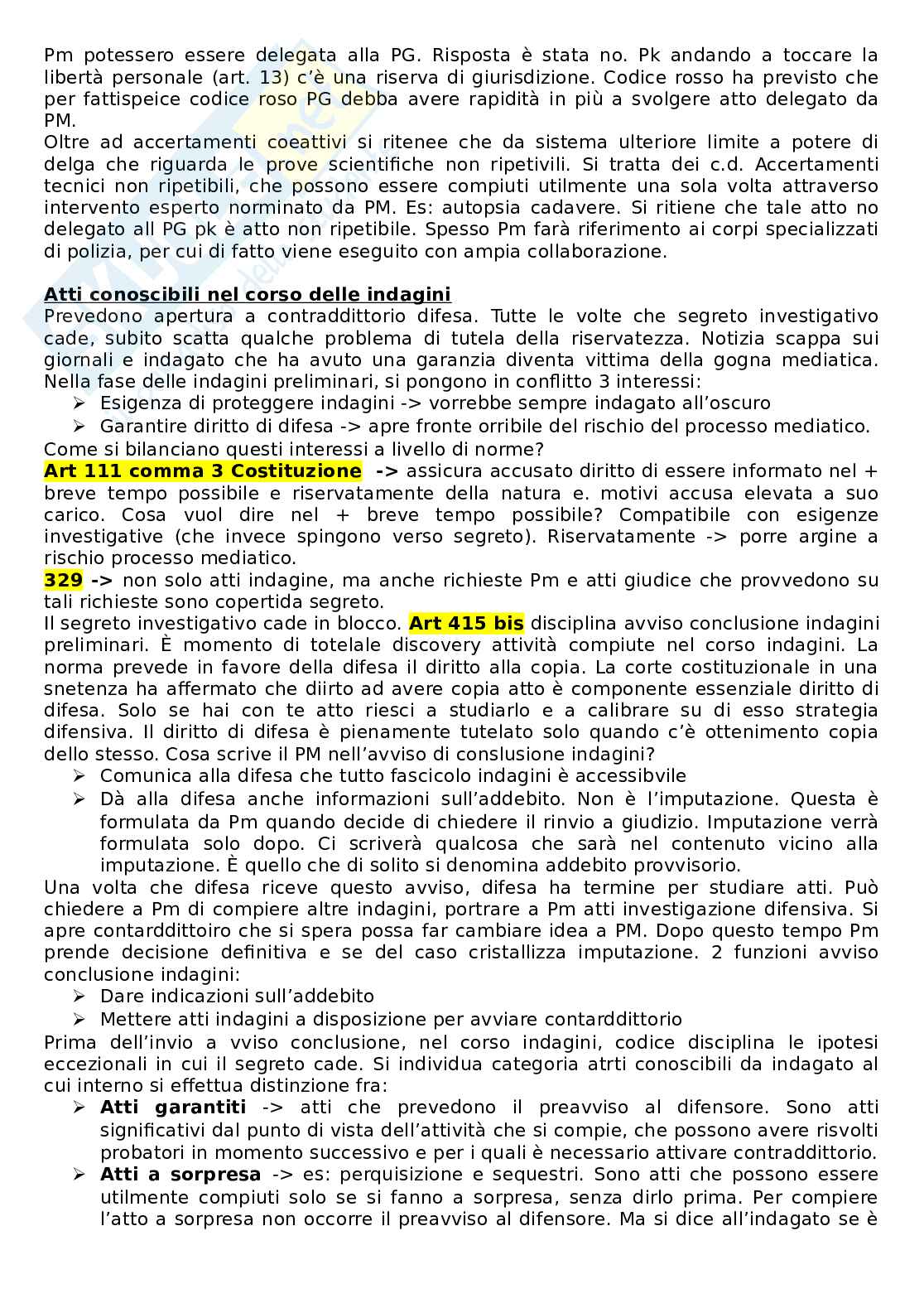 Riassunto esame Procedura penale, Prof. Conti Carlotta, libro consigliato Manuale di procedura penale, Conti, Tonini Pag. 26
