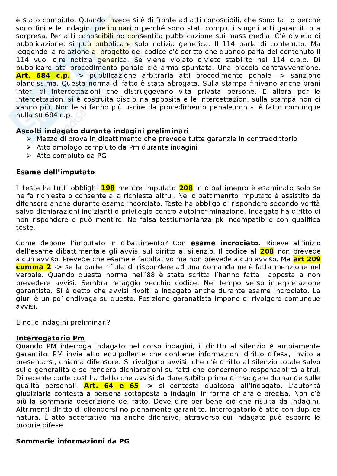 Riassunto esame Procedura penale, Prof. Conti Carlotta, libro consigliato Manuale di procedura penale, Conti, Tonini Pag. 31
