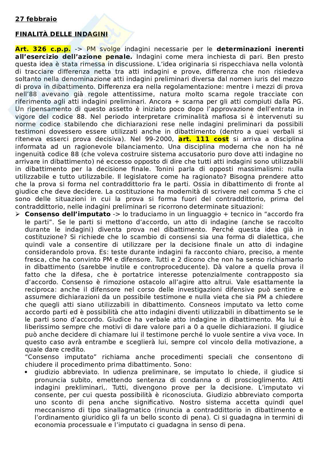 Riassunto esame Procedura penale, Prof. Conti Carlotta, libro consigliato Manuale di procedura penale, Conti, Tonini Pag. 6