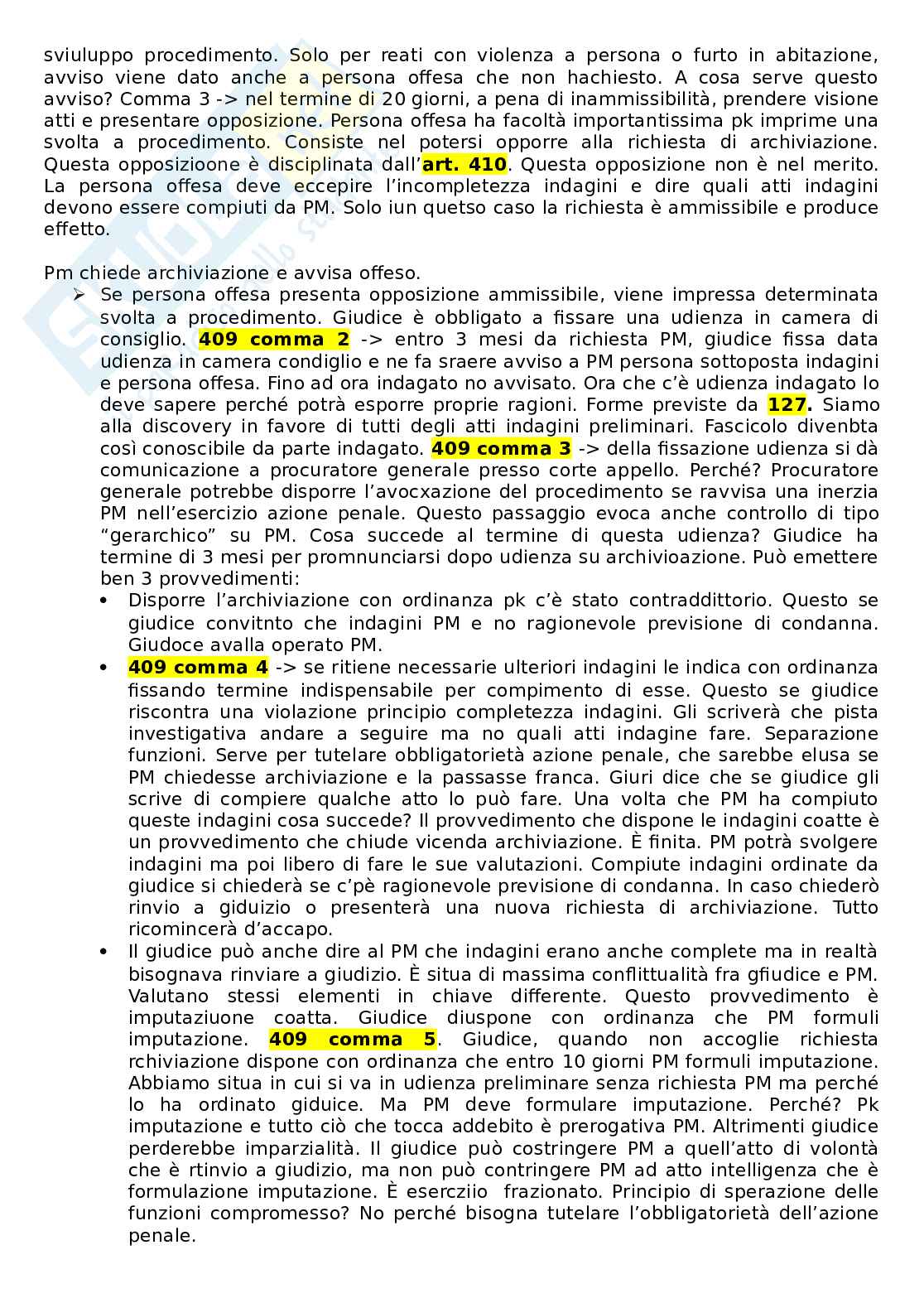 Riassunto esame Procedura penale, Prof. Conti Carlotta, libro consigliato Manuale di procedura penale, Conti, Tonini Pag. 61
