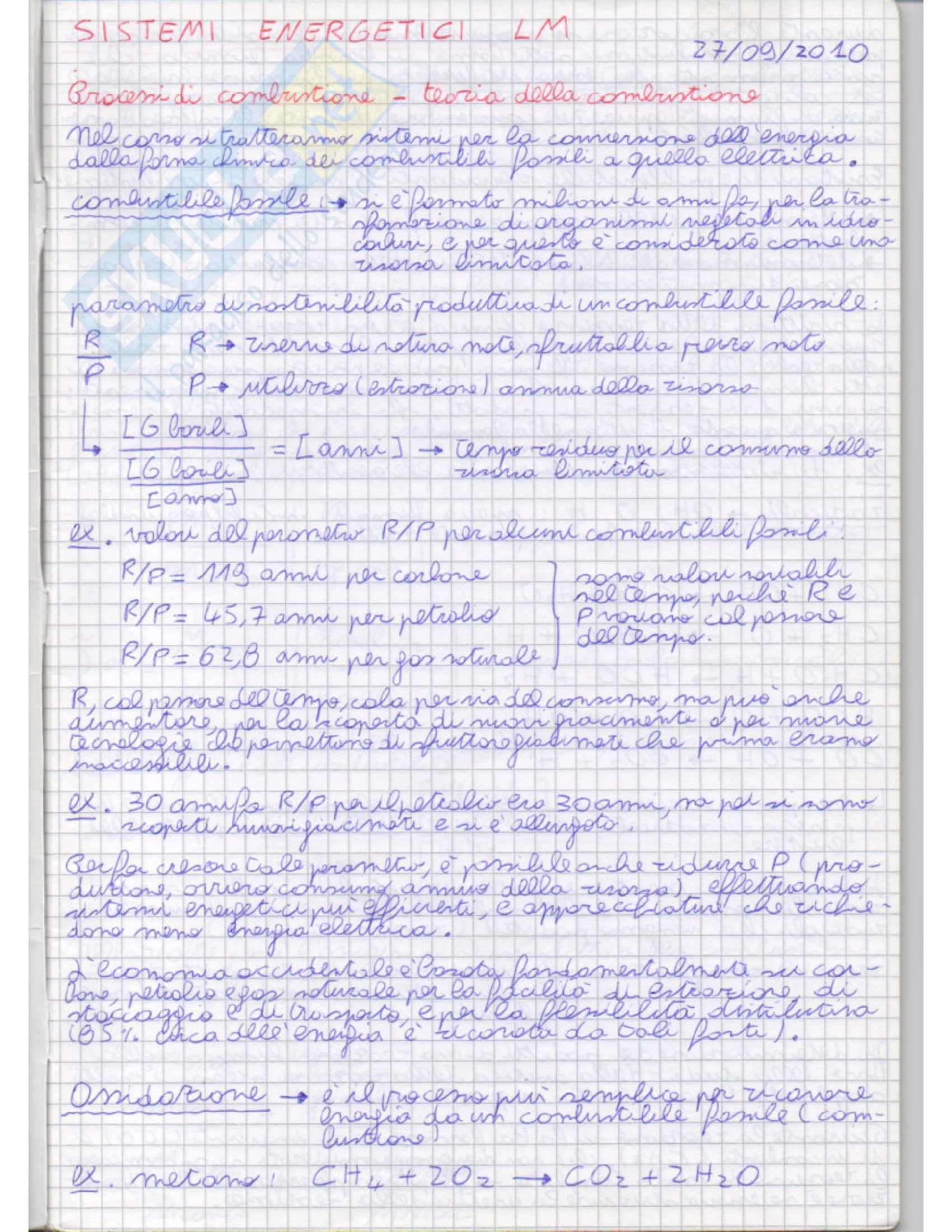 Sistemi energetici LM - Appunti Pag. 1