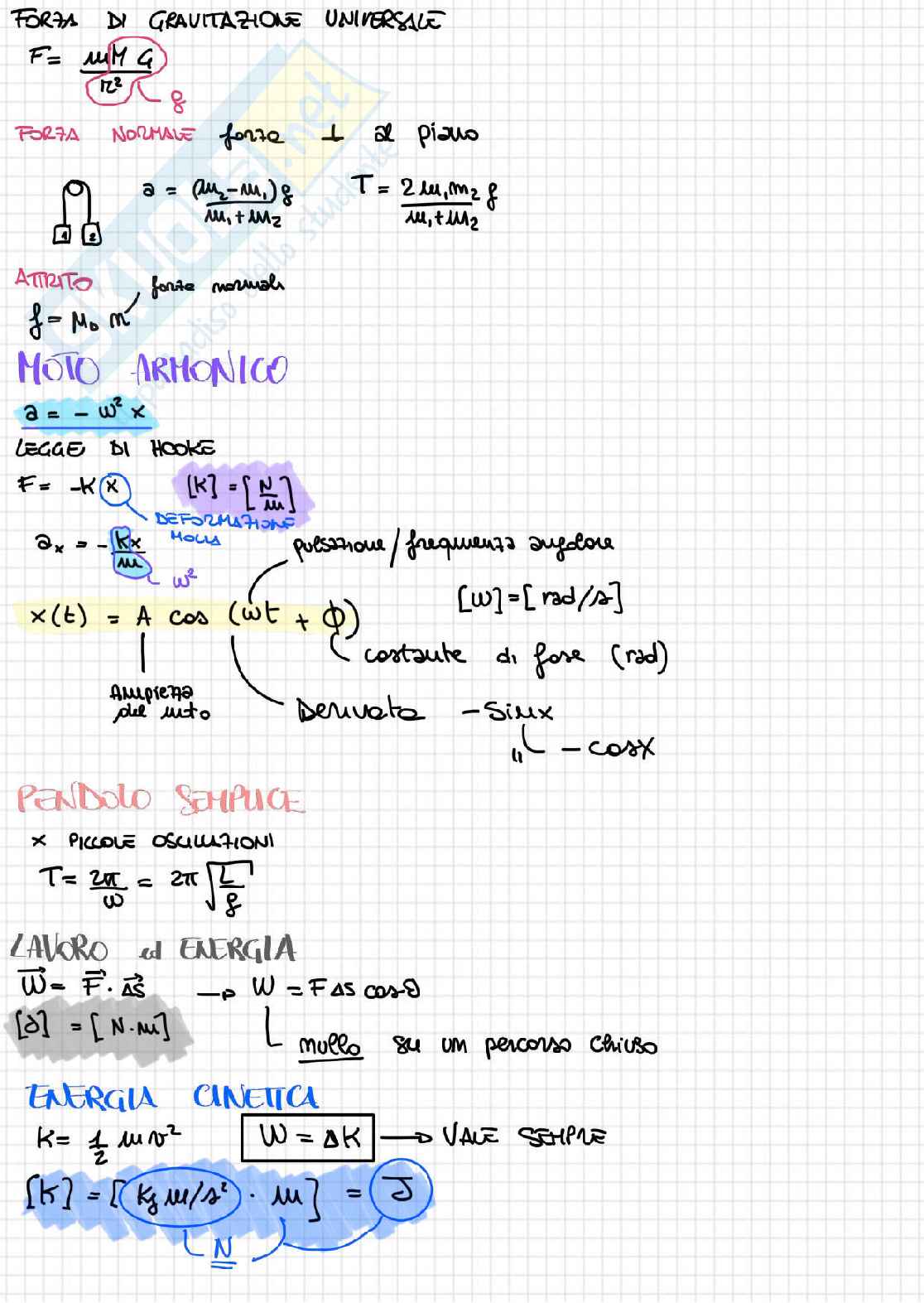 Formulario di Fisica 1- (Semestre Filtro) Pag. 2