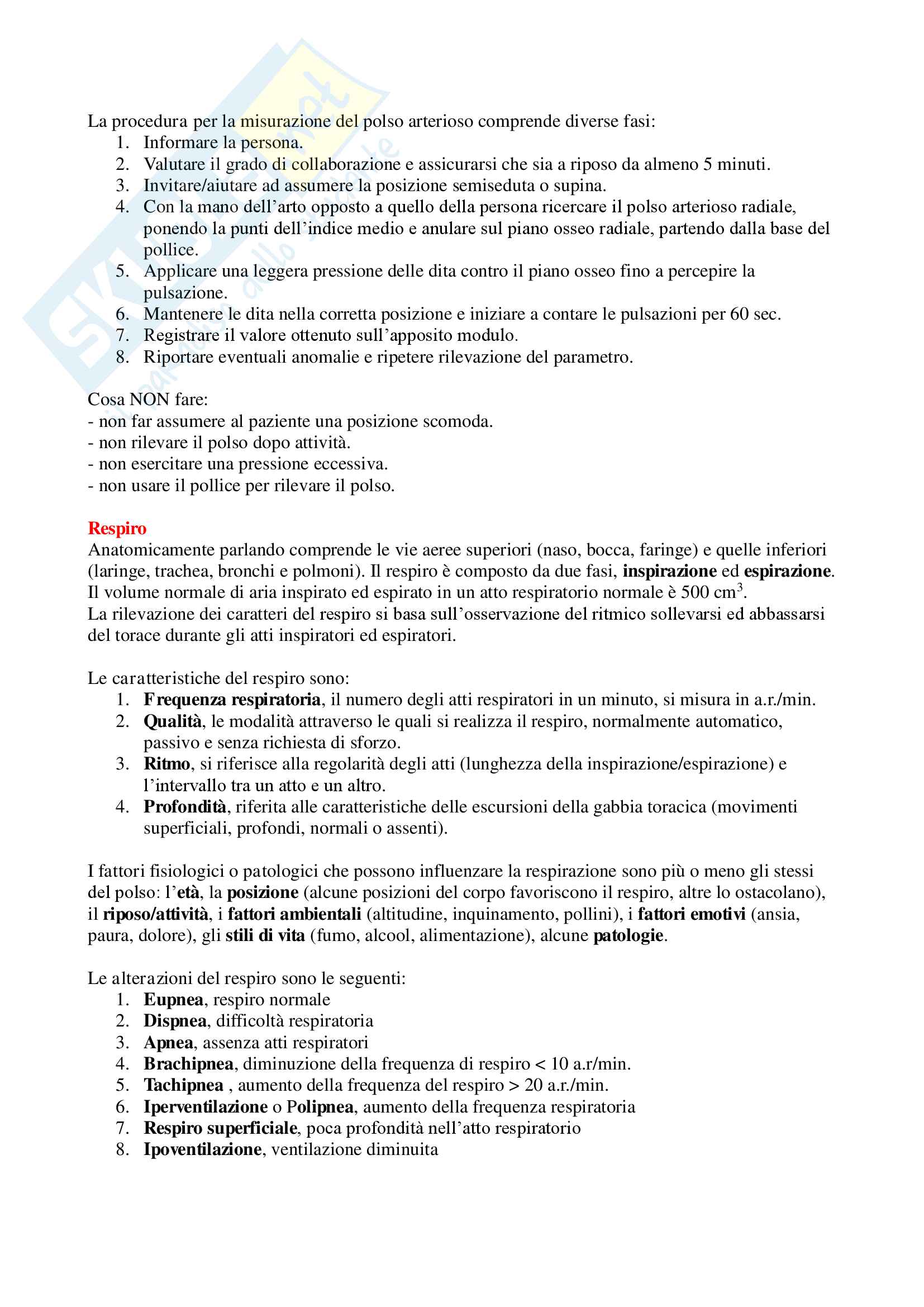 Infermieristica Clinica - Appunti Completi Pag. 2