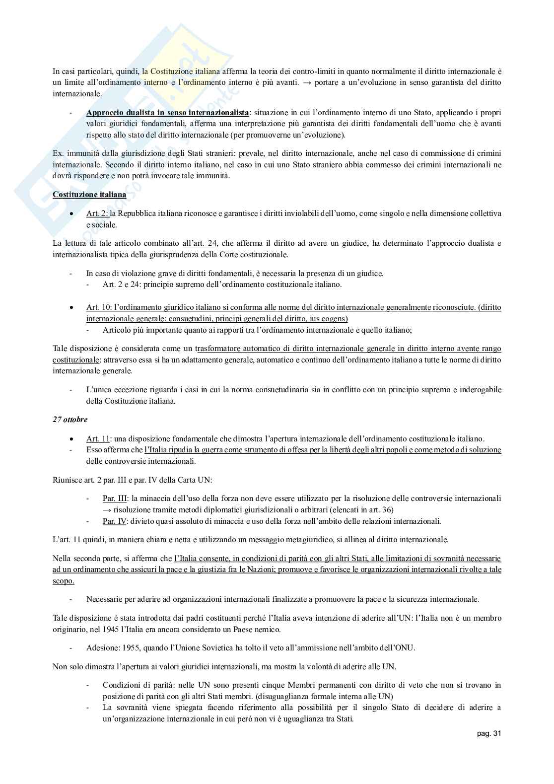 Appunti delle lezioni di Diritto internazionale   Pag. 31