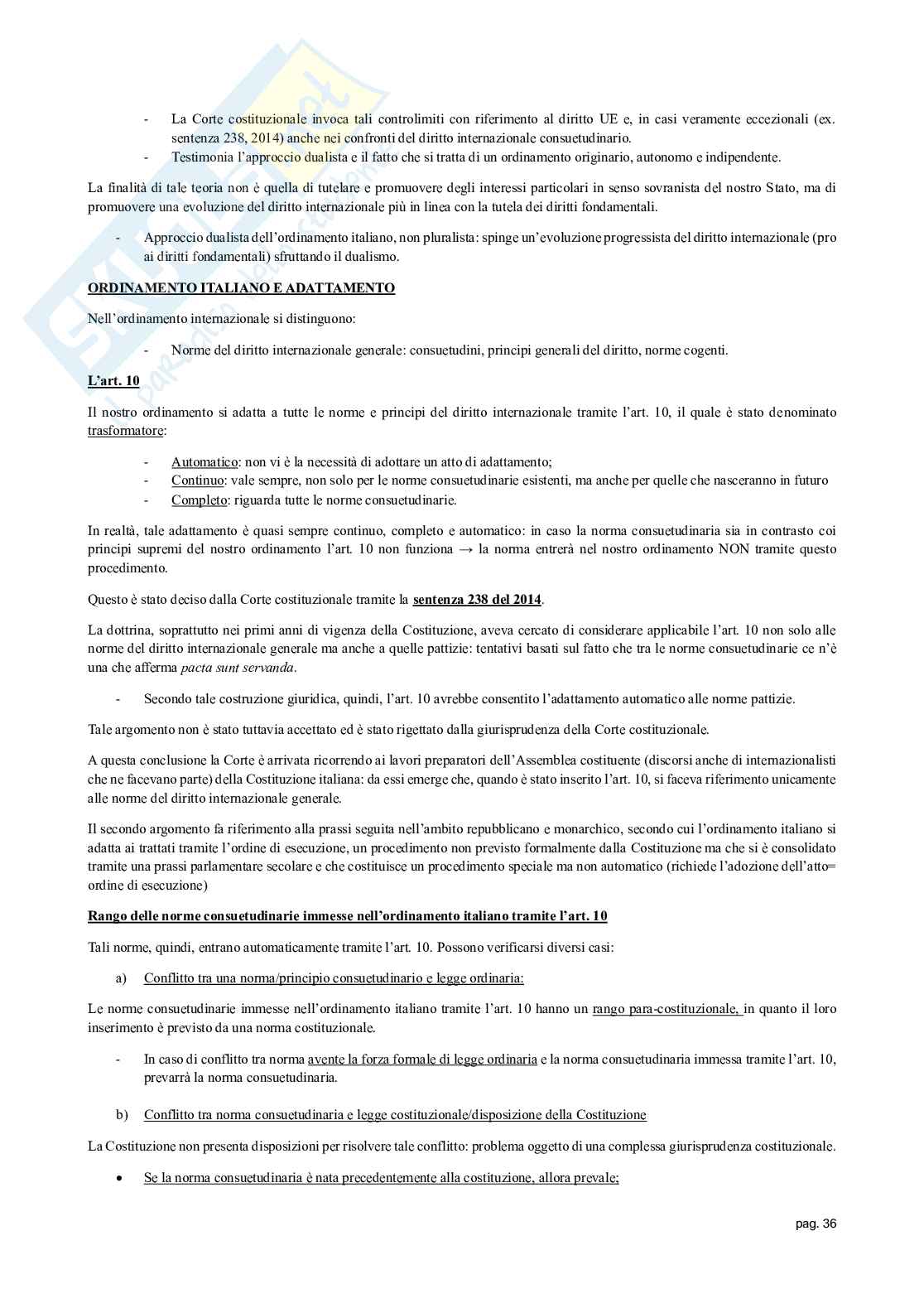 Appunti delle lezioni di Diritto internazionale   Pag. 36