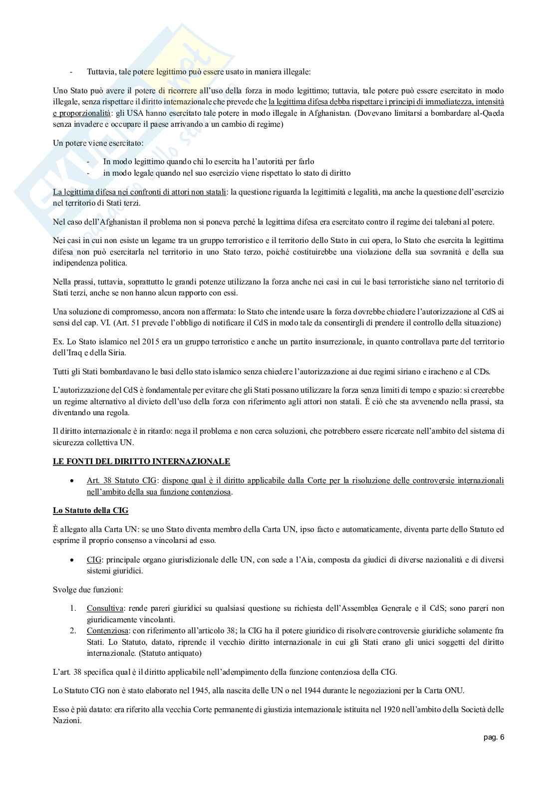 Appunti delle lezioni di Diritto internazionale   Pag. 6