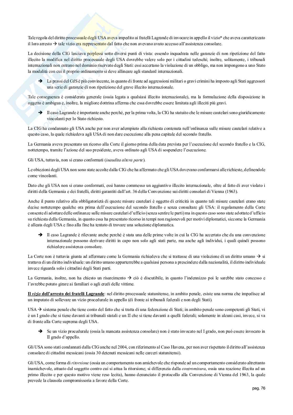 Appunti delle lezioni di Diritto internazionale   Pag. 76