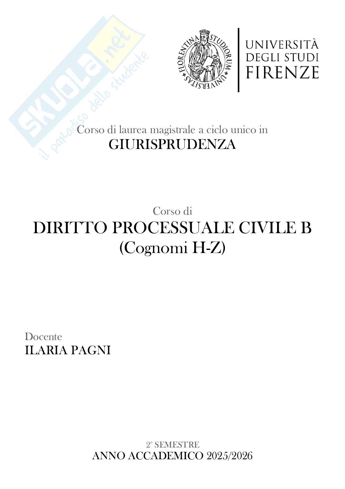 Appunti di Diritto processuale civile (modulo B) Pag. 1