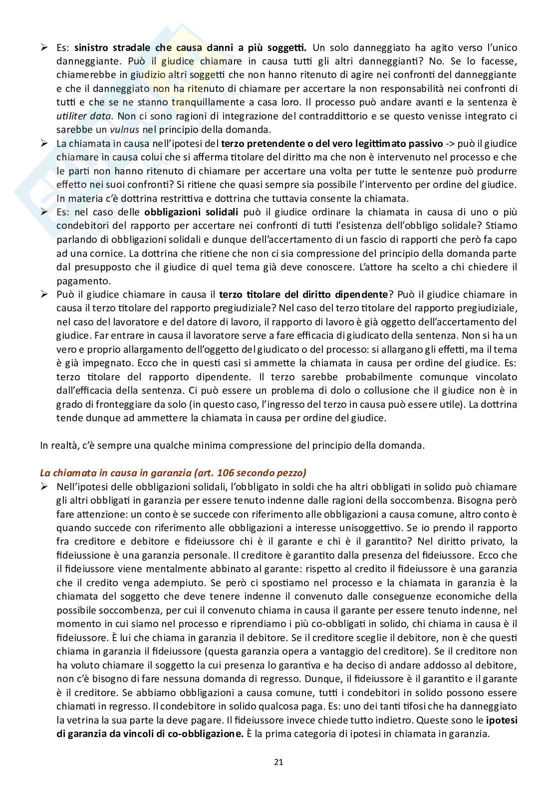 Appunti di Diritto processuale civile (modulo B) Pag. 21