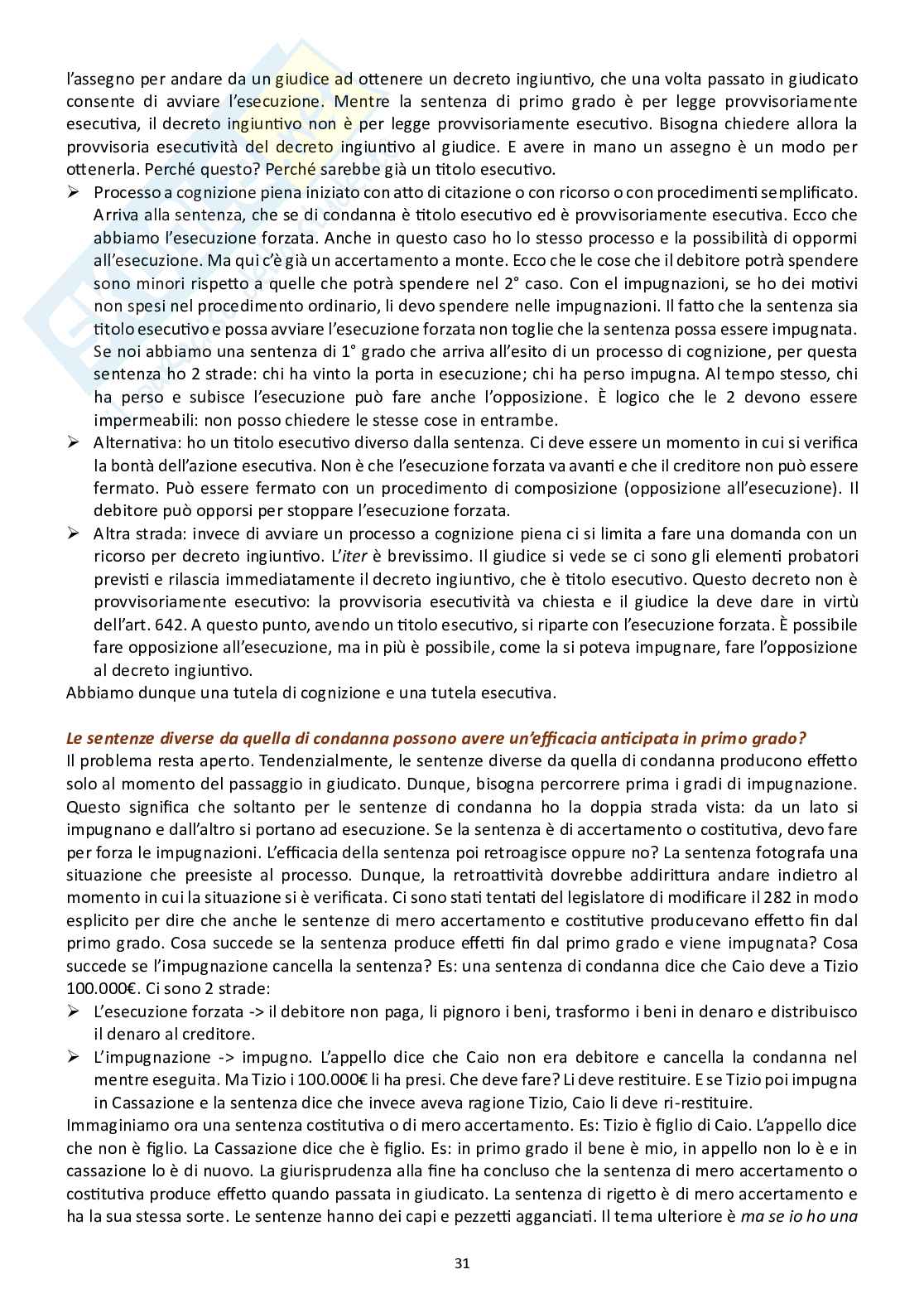 Appunti di Diritto processuale civile (modulo B) Pag. 31