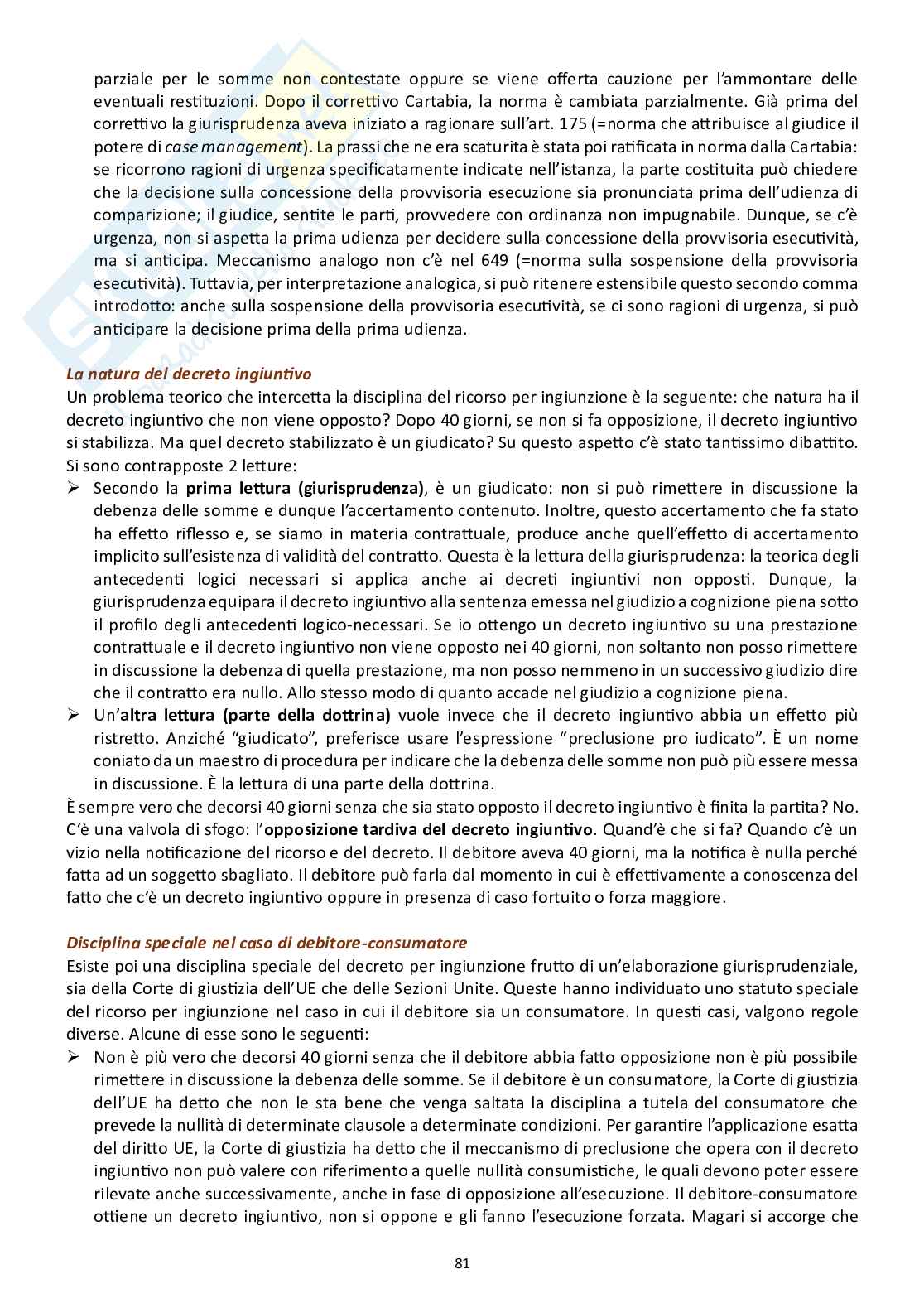 Appunti di Diritto processuale civile (modulo B) Pag. 81