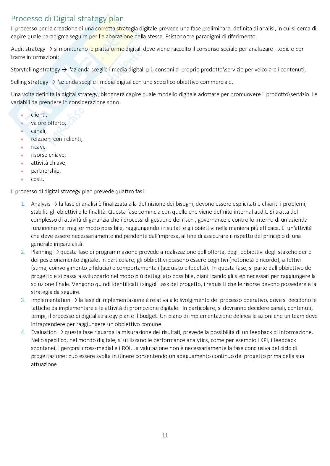 Strategie di marketing e comunicazione d'impresa - Risposte domande d'esame Pag. 11