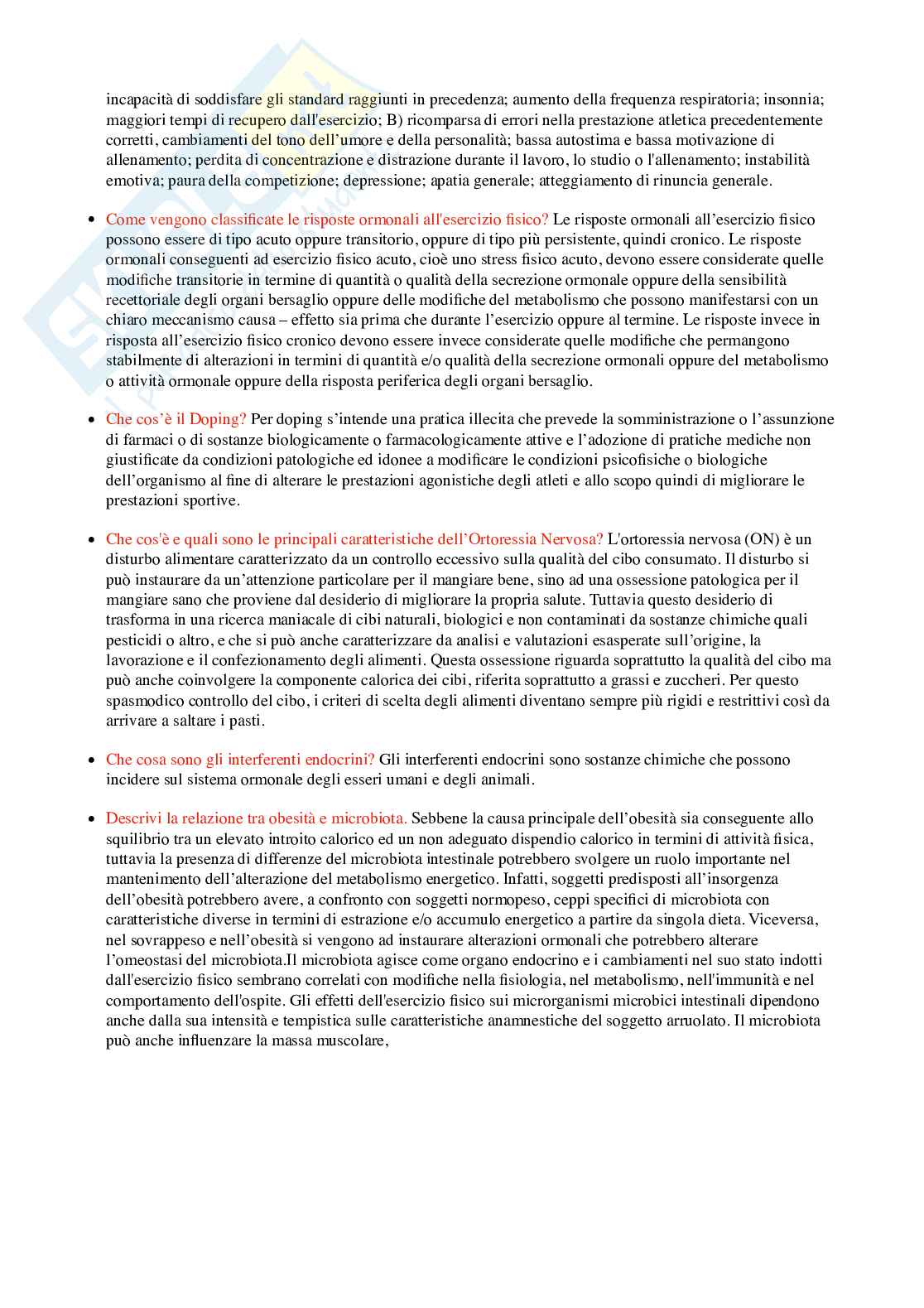 Paniere Endocrinologia applicata all'attività motoria (2026) - Risposte aperte corrette  Pag. 6