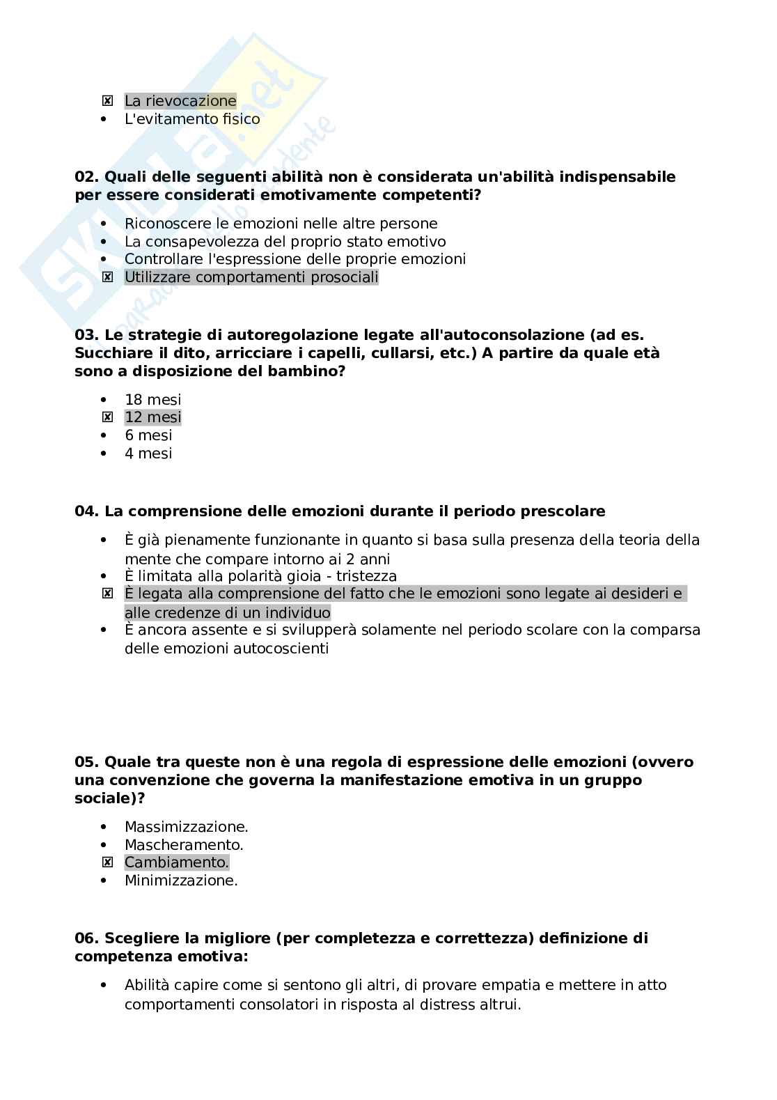 Paniere Psicologia dello sviluppo e dell'educazione Pag. 76
