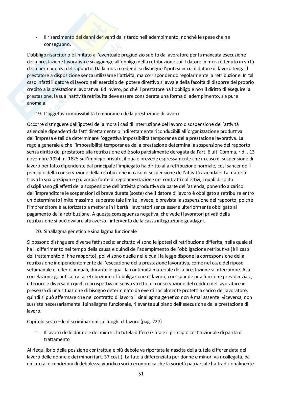 Riassunto esame Diritto del lavoro, Prof. Pascucci Paolo, libro consigliato Diritto del lavoro, Ghera, Garilli, Garofalo Pag. 51