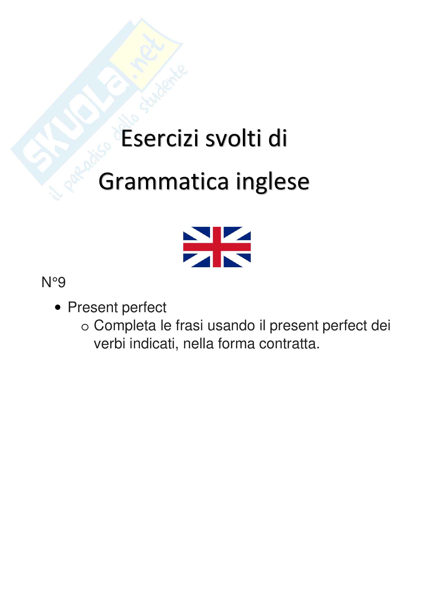 Esercizi Svolti Di Grammatica Inglese Present Perfect