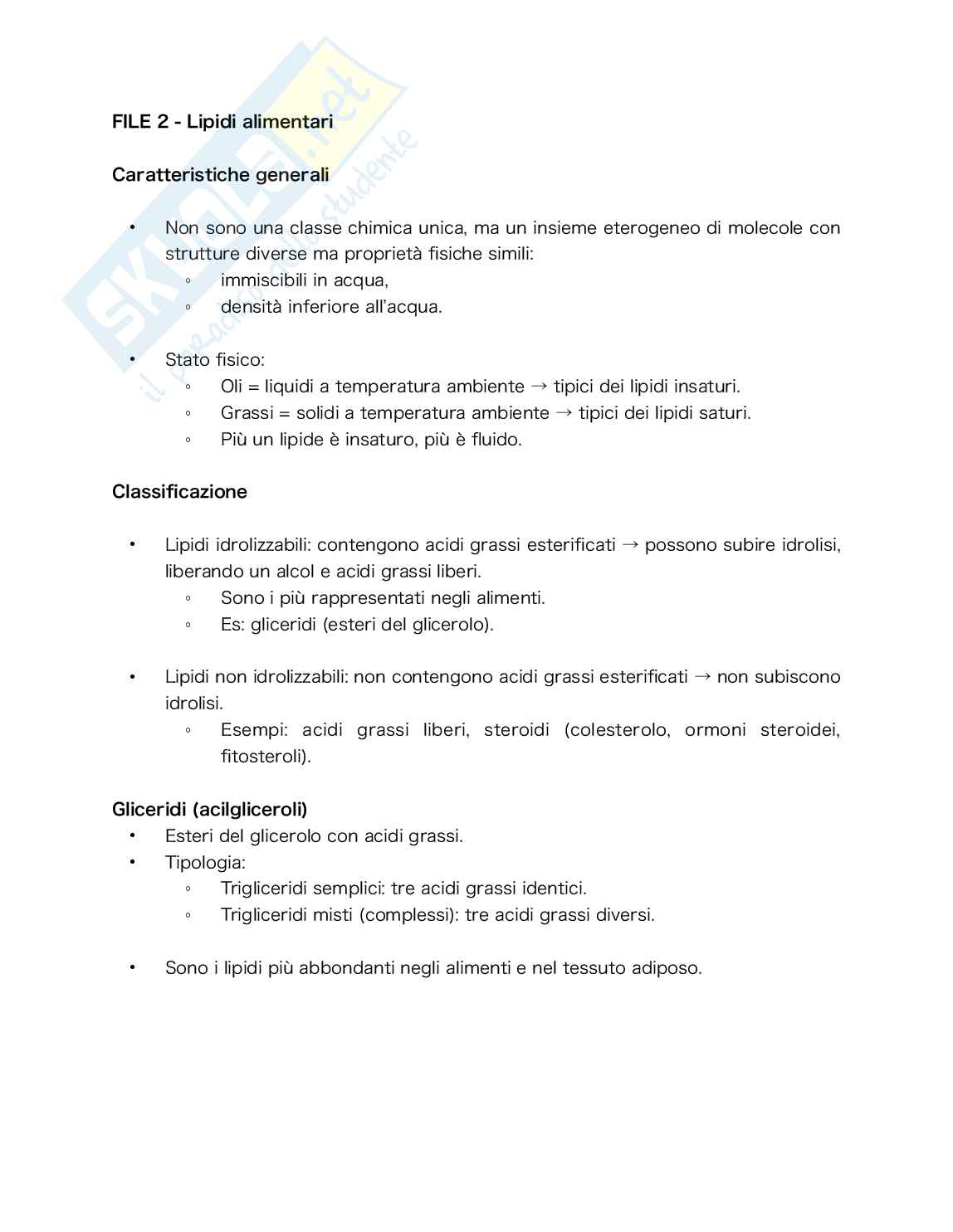 Chimica e normativa dei prodotti alimentari - lipidi Pag. 1