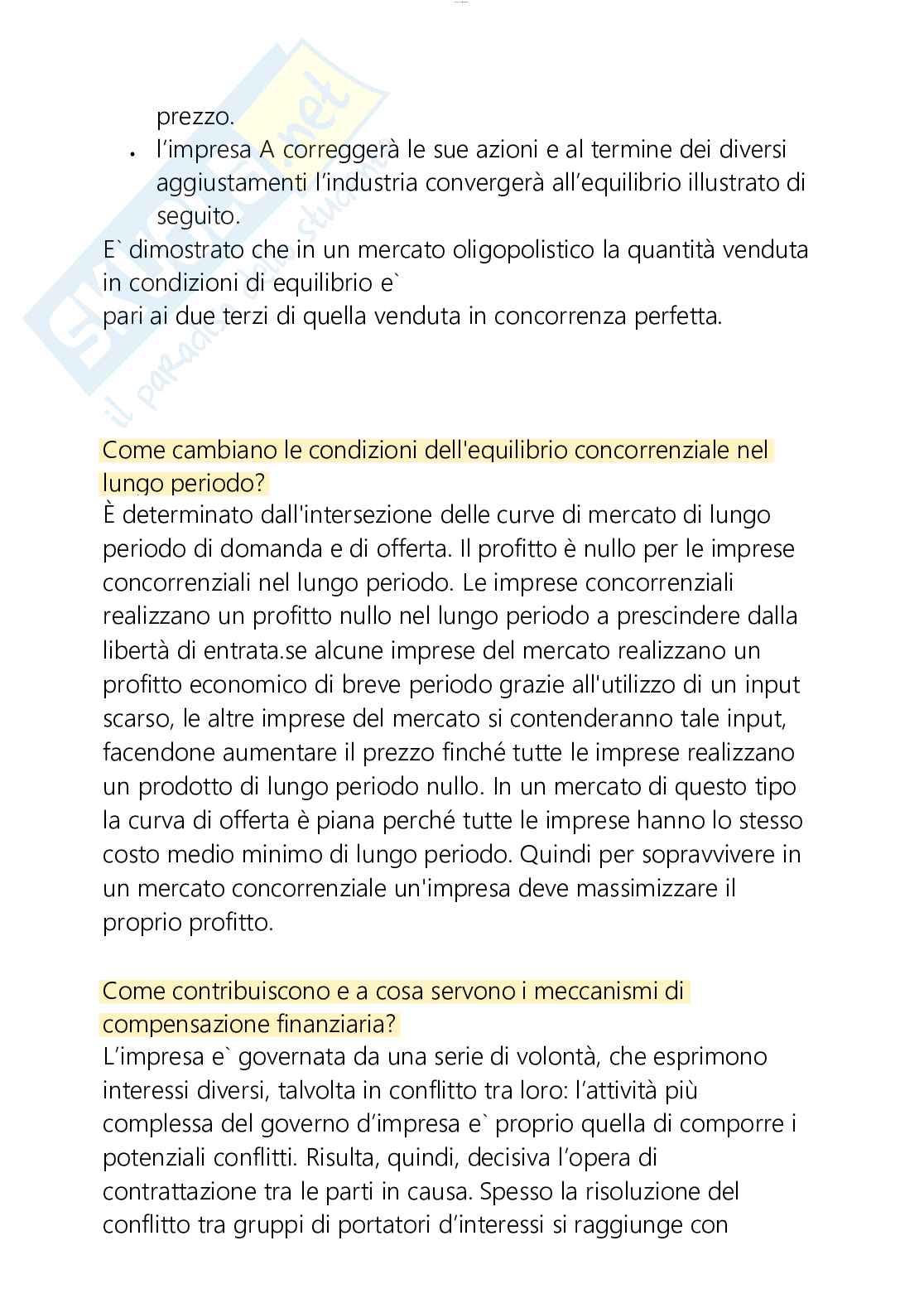 Risposte domande aperte Imprese e mercati aggiornate 2023 Pag. 6