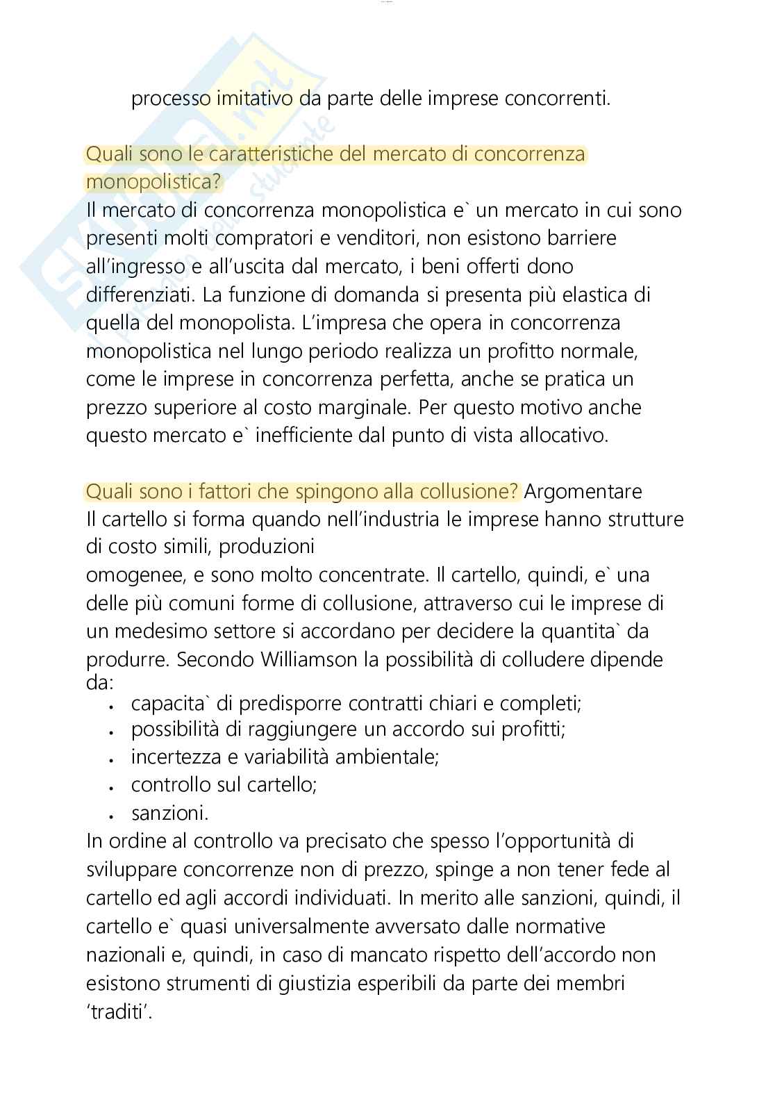 Risposte domande aperte Imprese e mercati aggiornate 2023 Pag. 71