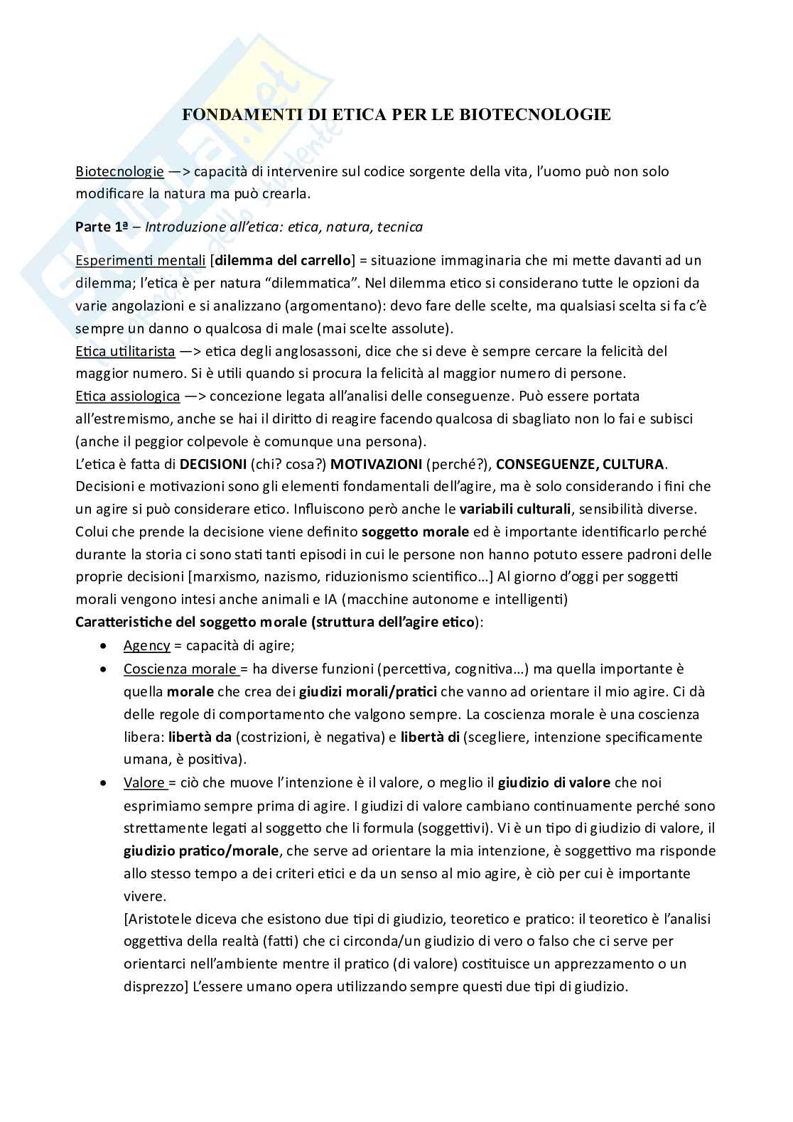 Appunti di Etica  Pag. 1