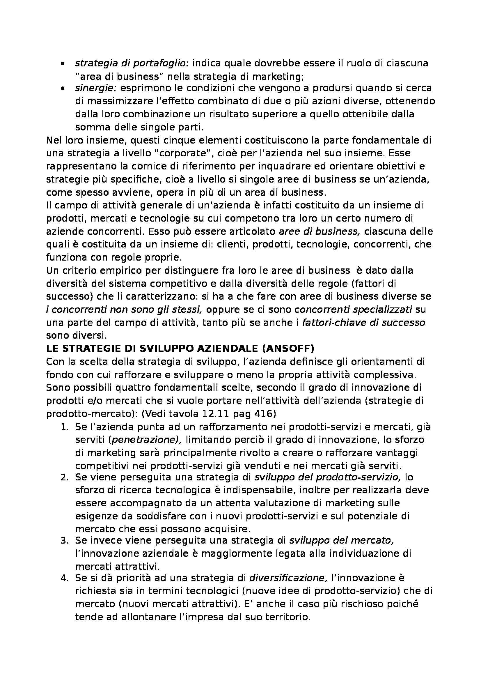 Riassunto esame Economia e Gestione delle Imprese, prof. Colurcio, libro consigliato Marketing del Prodotto-servizio, Raimondi Pag. 66