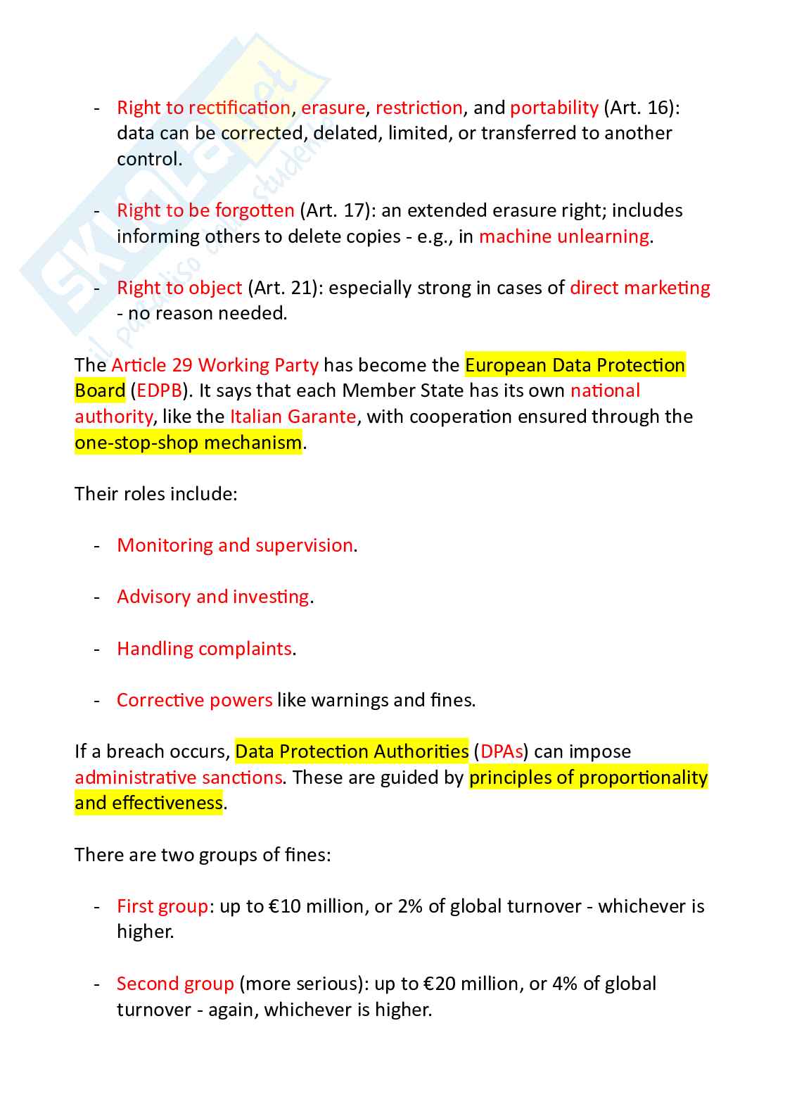 Appunti Information and technology law (parte 2) Pag. 1