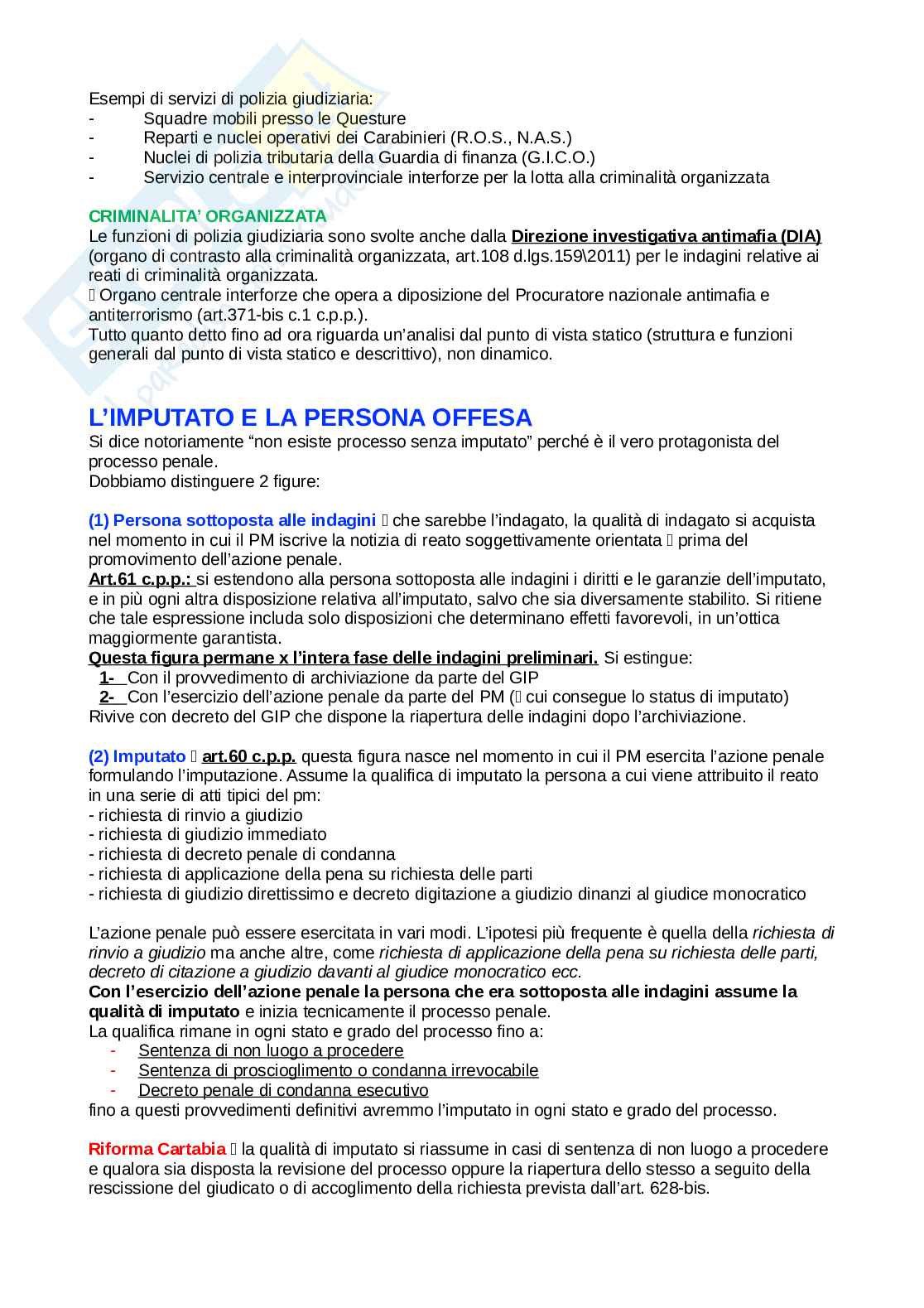 Appunti Procedura penale, primo semestre Pag. 46