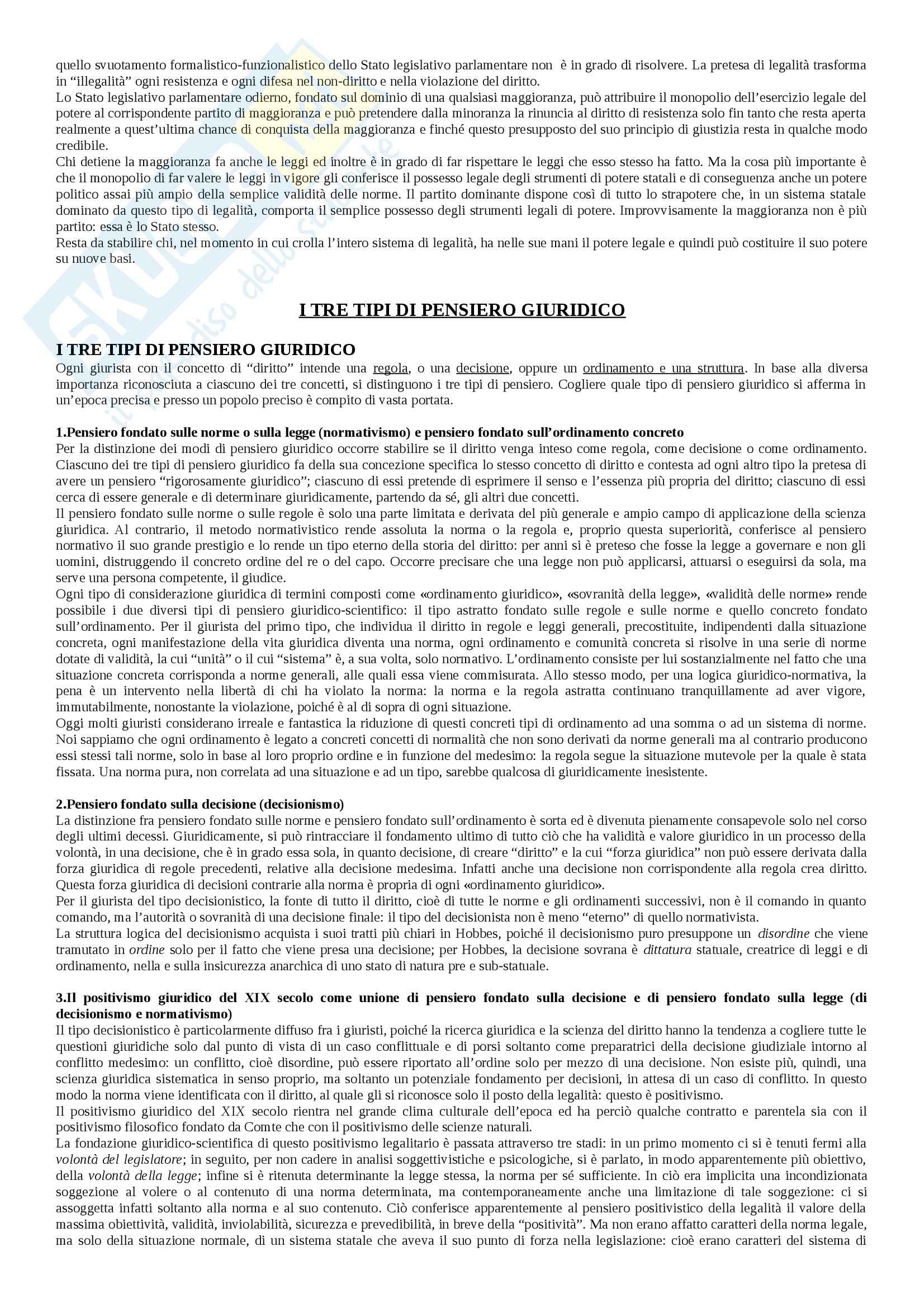 Riassunto esame Scienza Politica, prof. Papa, libro consigliato Le Categorie del Politico, Schmitt Pag. 6
