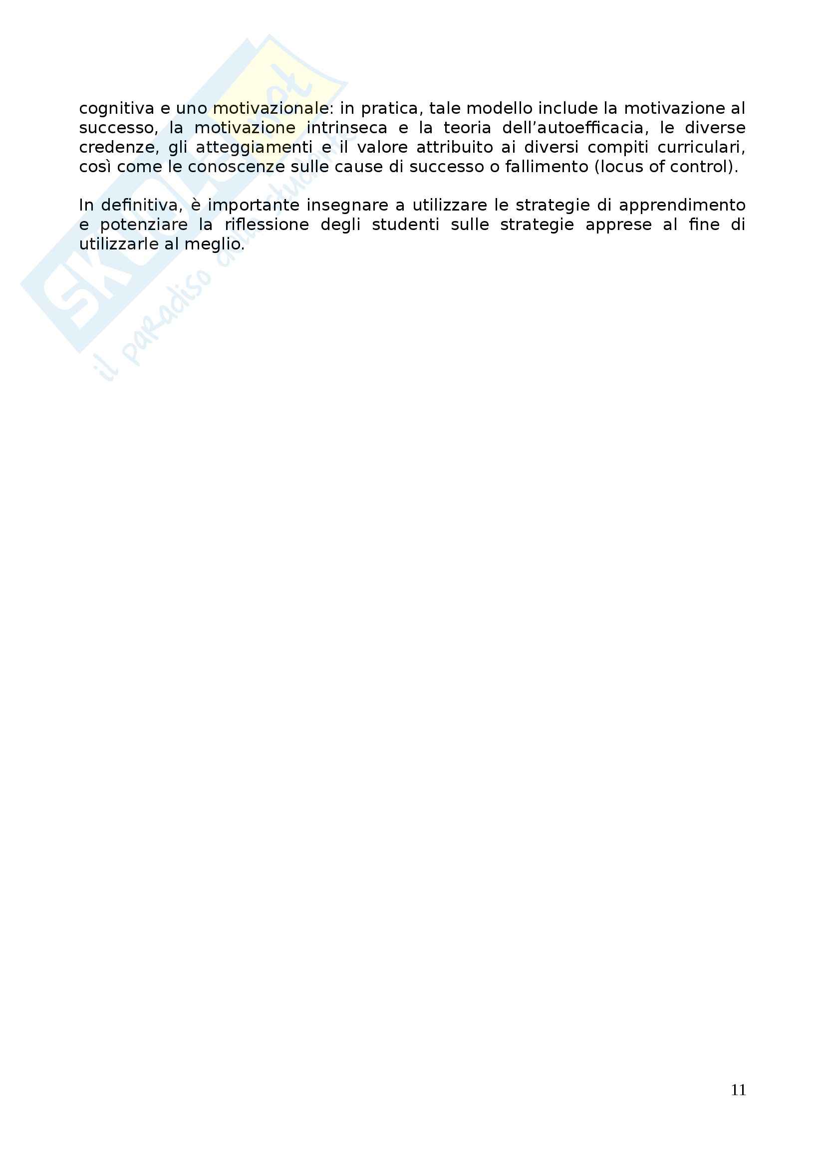 Riassunto esame Psicologia dello sviluppo, prof. Alesi, libro consigliato Memoria e competenze scolastiche Pag. 11