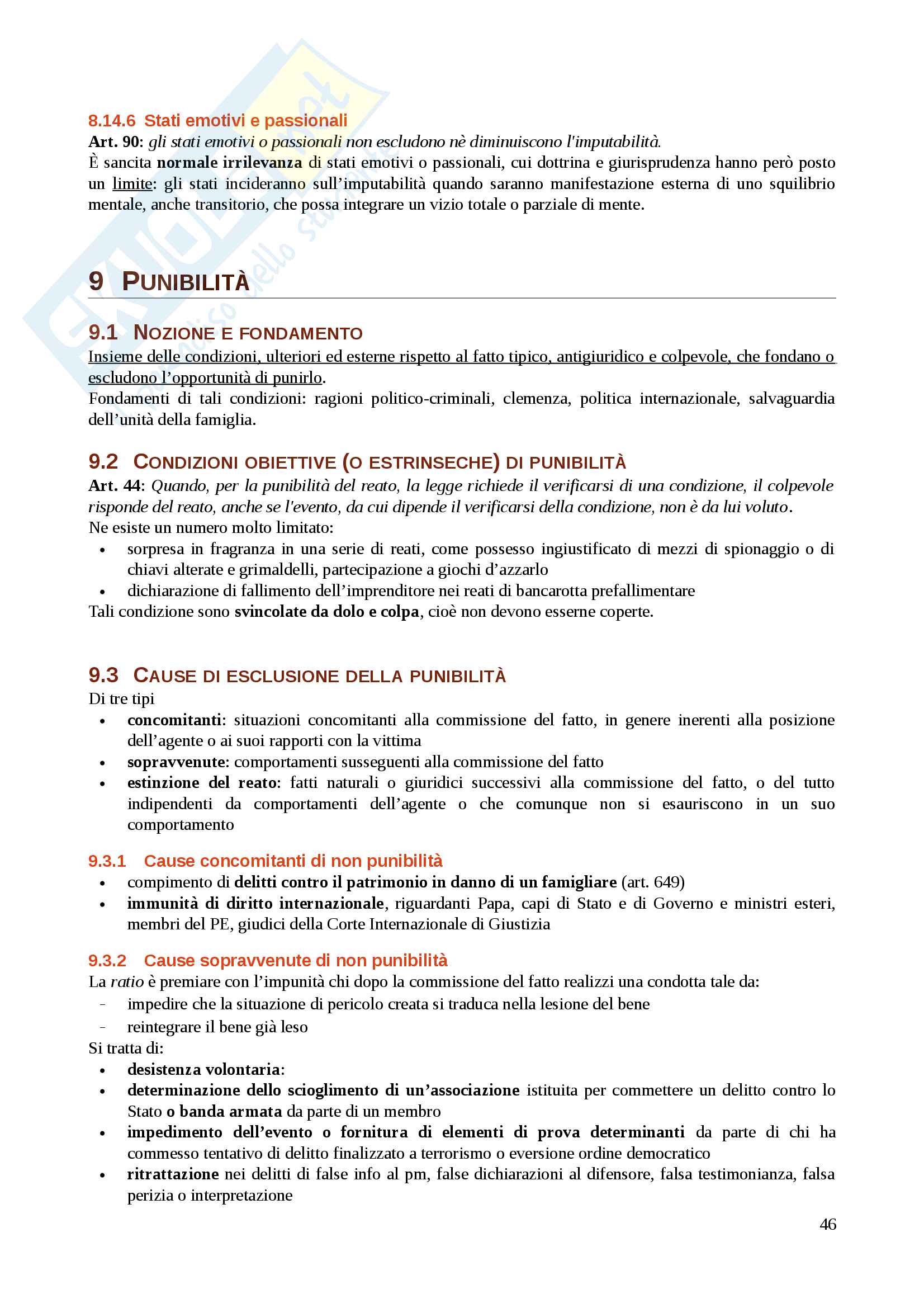 Riassunto esame Diritto Penale, prof. Rossi, libro consigliato Marinucci - Dolcini Pag. 46