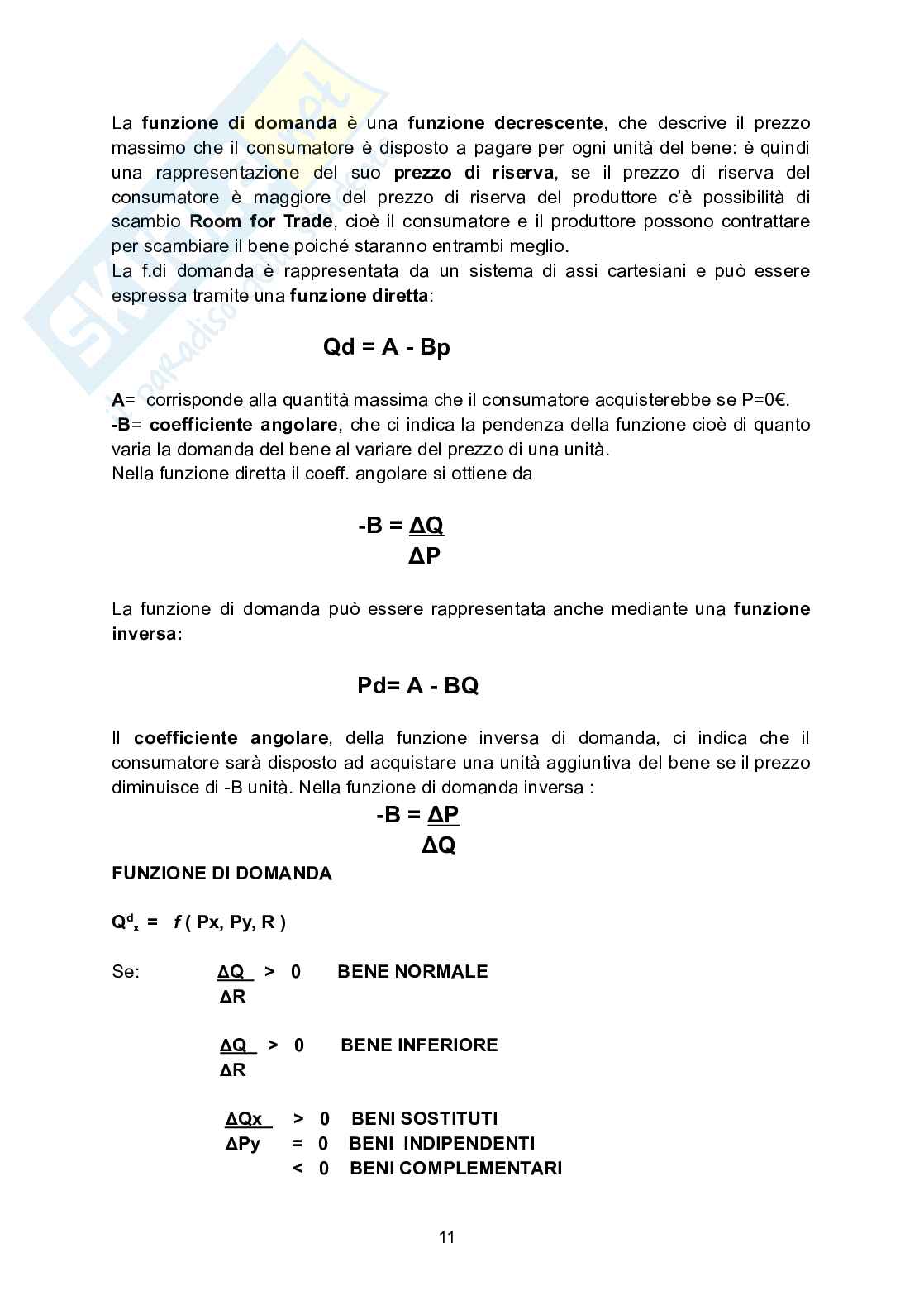 Riassunto esame Economia aziendale , Prof. Grassi Iacopo, libro consigliato I principi dell’economia, N.Gregory Mankiw e Mark P.Taylor Pag. 11