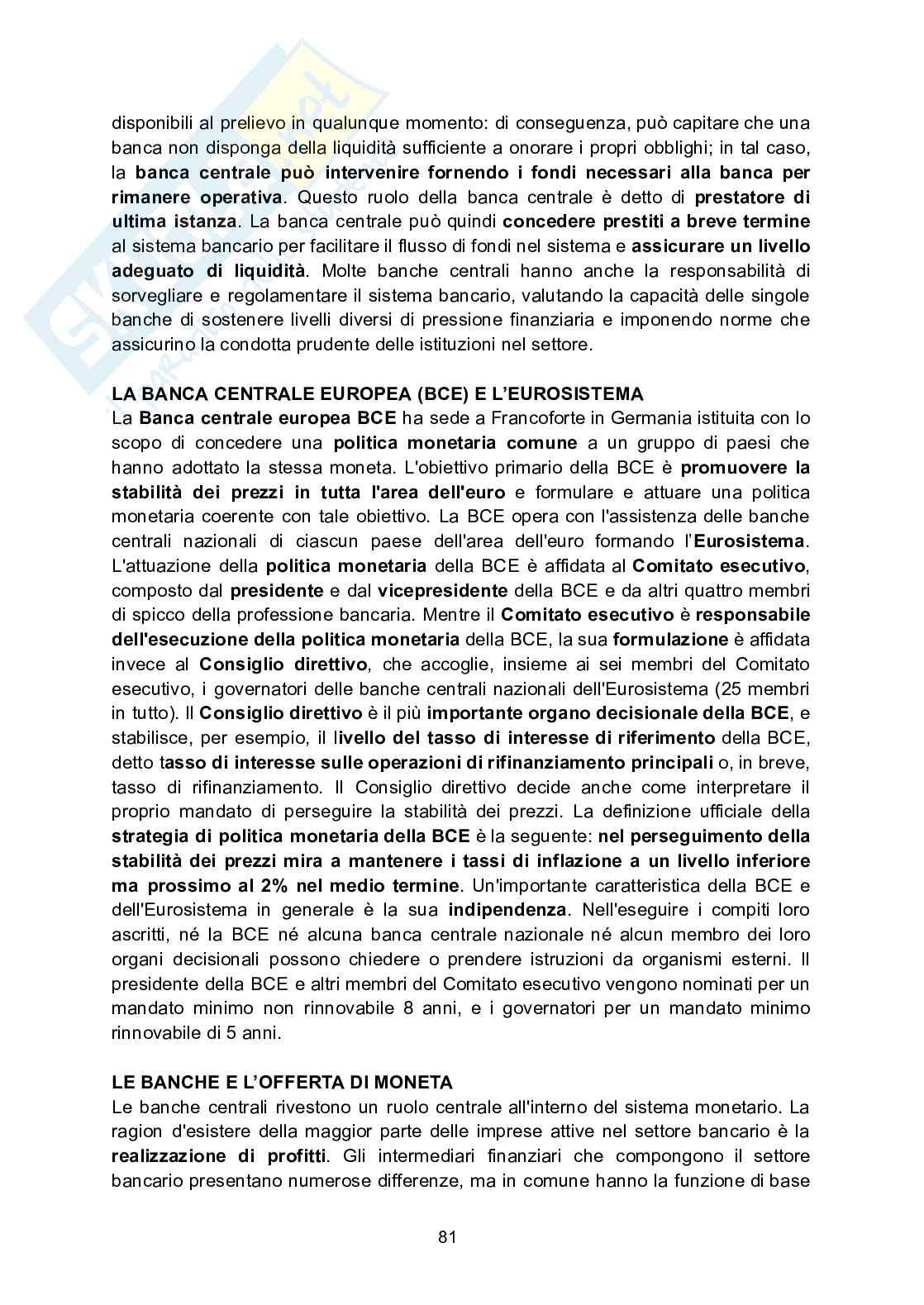 Riassunto esame Economia aziendale , Prof. Grassi Iacopo, libro consigliato I principi dell’economia, N.Gregory Mankiw e Mark P.Taylor Pag. 81