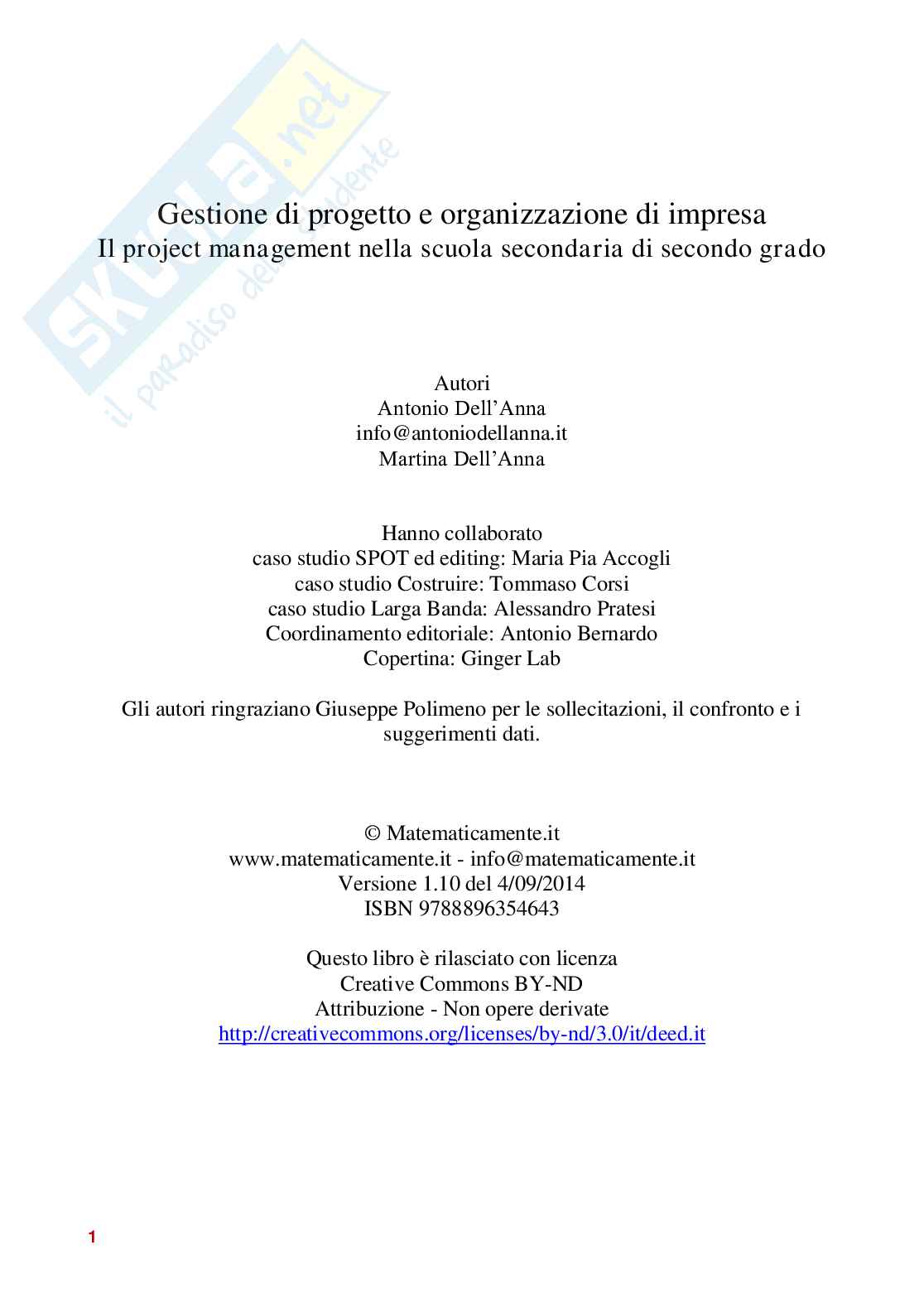 Gestione di progetto e organizzazione di impresa (ebook) Pag. 2