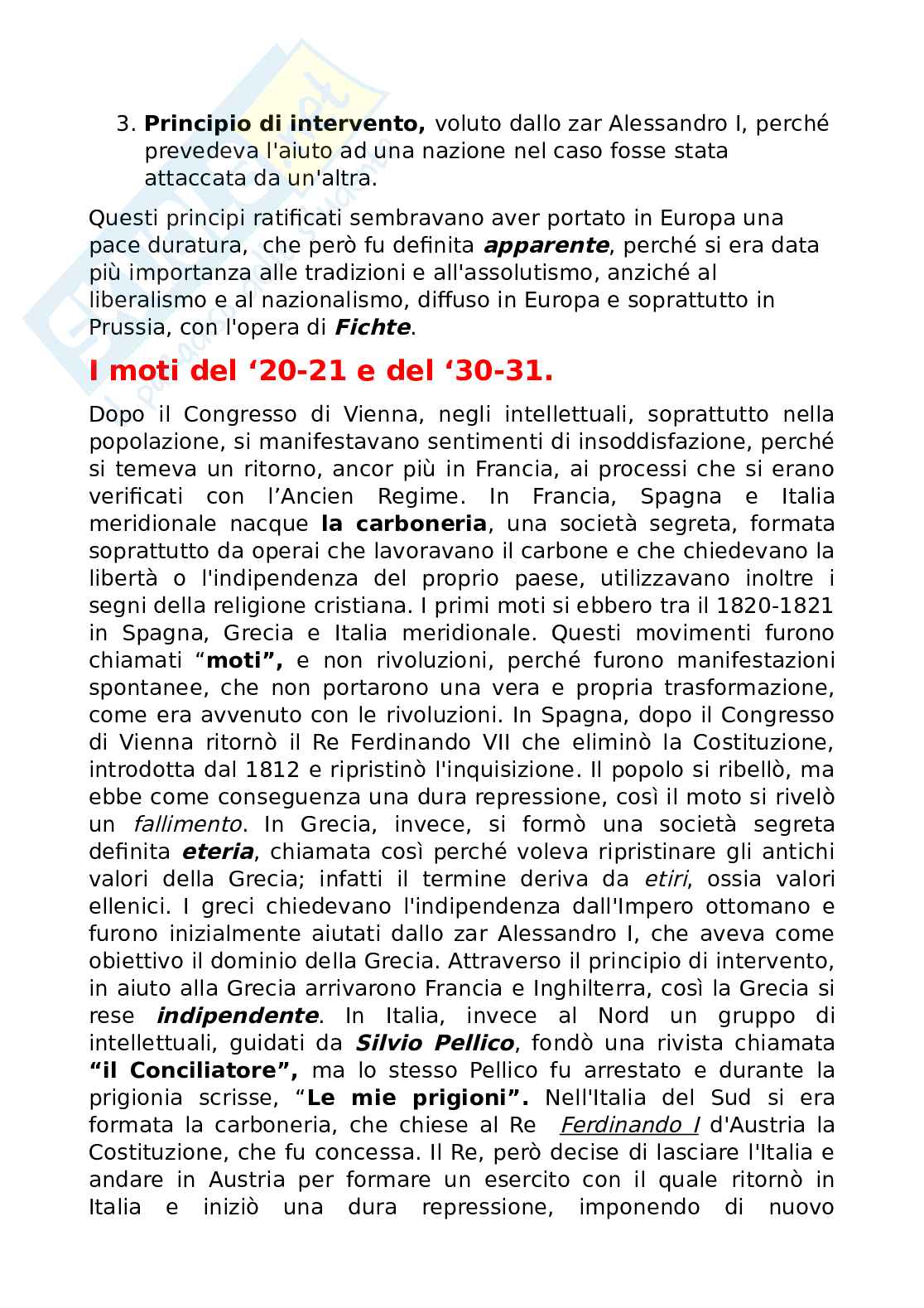 Storia contemporanea Pag. 2