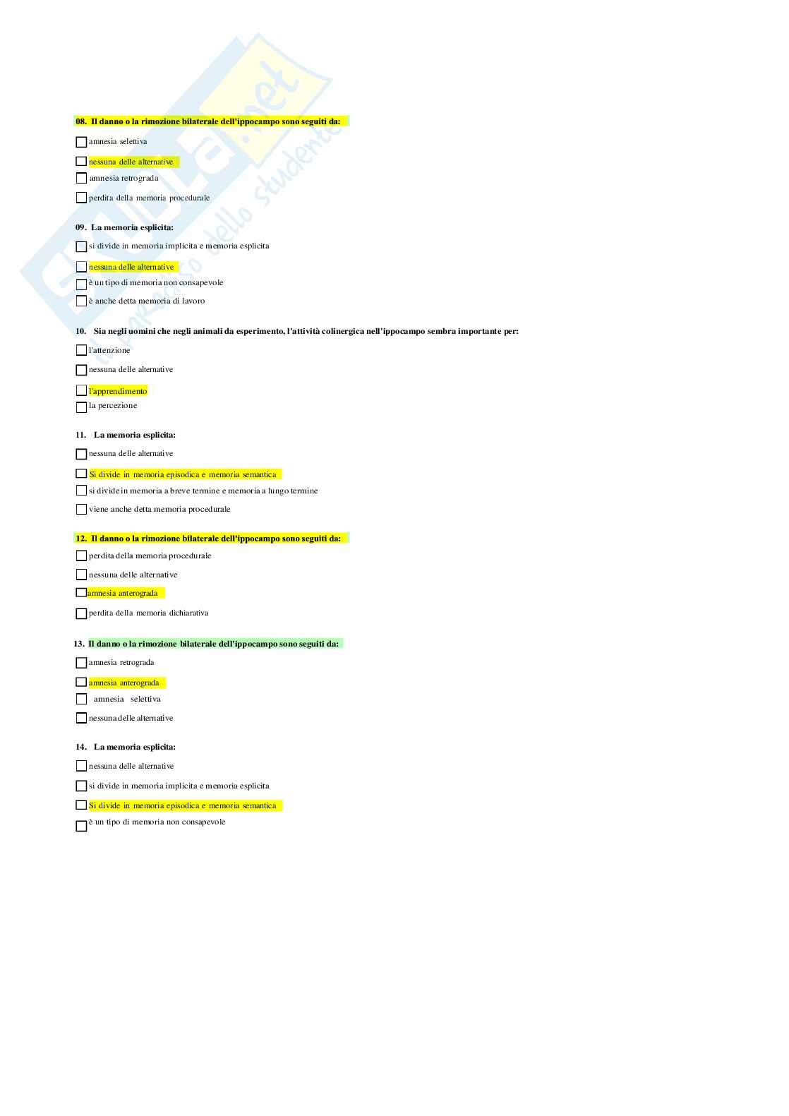 Psicobiologia e psicologia fisiologica Pag. 41