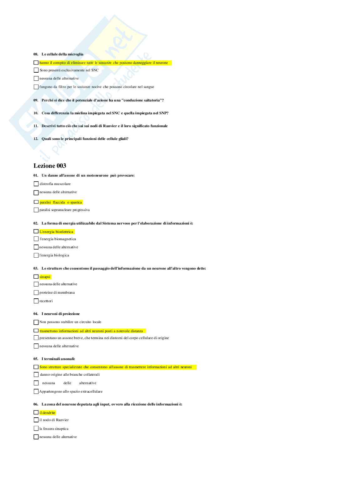 Psicobiologia e psicologia fisiologica Pag. 6
