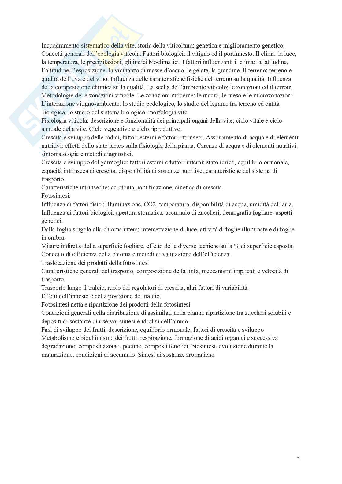 Viticoltura generale Pag. 1