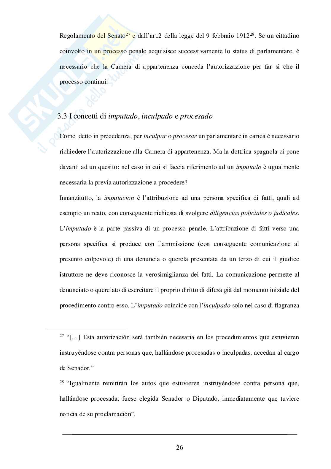 Immunità parlamentari in prospettiva comparata: i casi inglese, spagnolo e italiano  Pag. 26