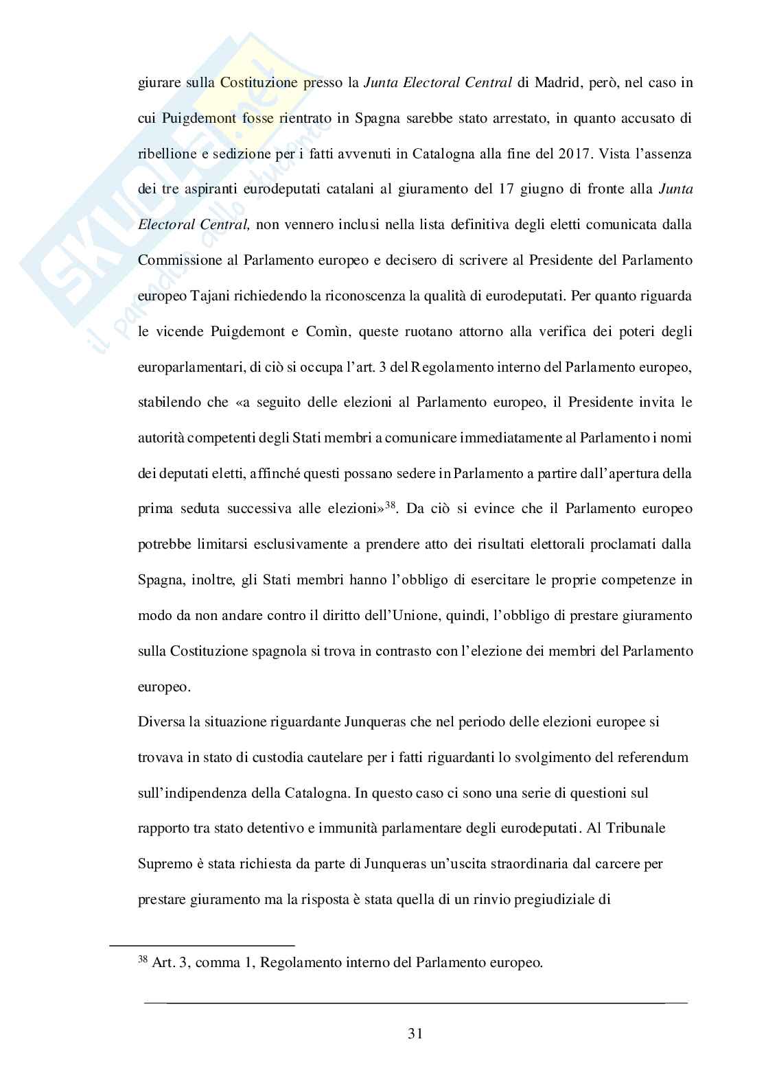 Immunità parlamentari in prospettiva comparata: i casi inglese, spagnolo e italiano  Pag. 31
