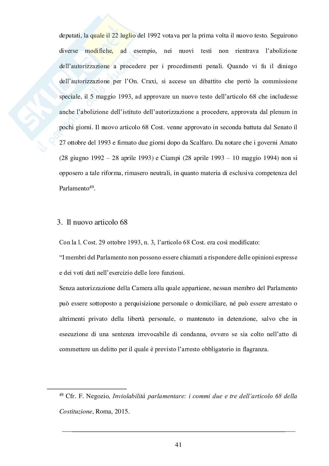 Immunità parlamentari in prospettiva comparata: i casi inglese, spagnolo e italiano  Pag. 41