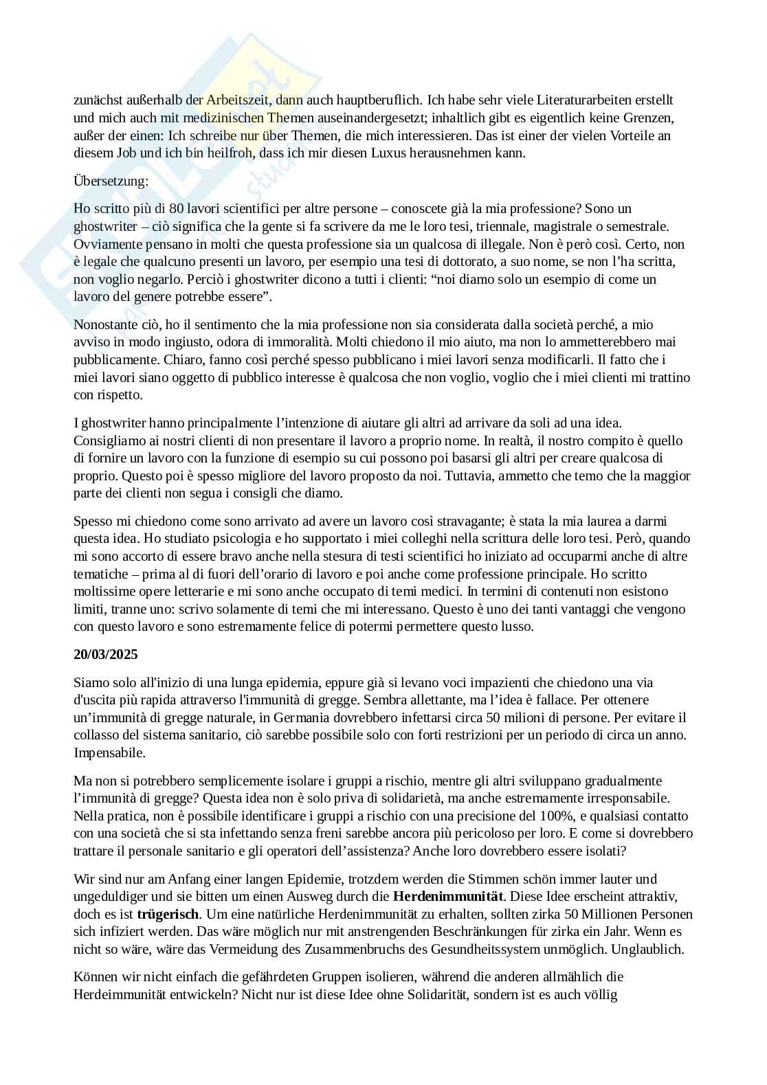 Traduzioni per esame Linguistica tedesca Pag. 6