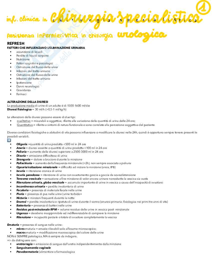 Infermieristica clinica in chirurgia specialistica 1 - urologia e ortopedia Pag. 1