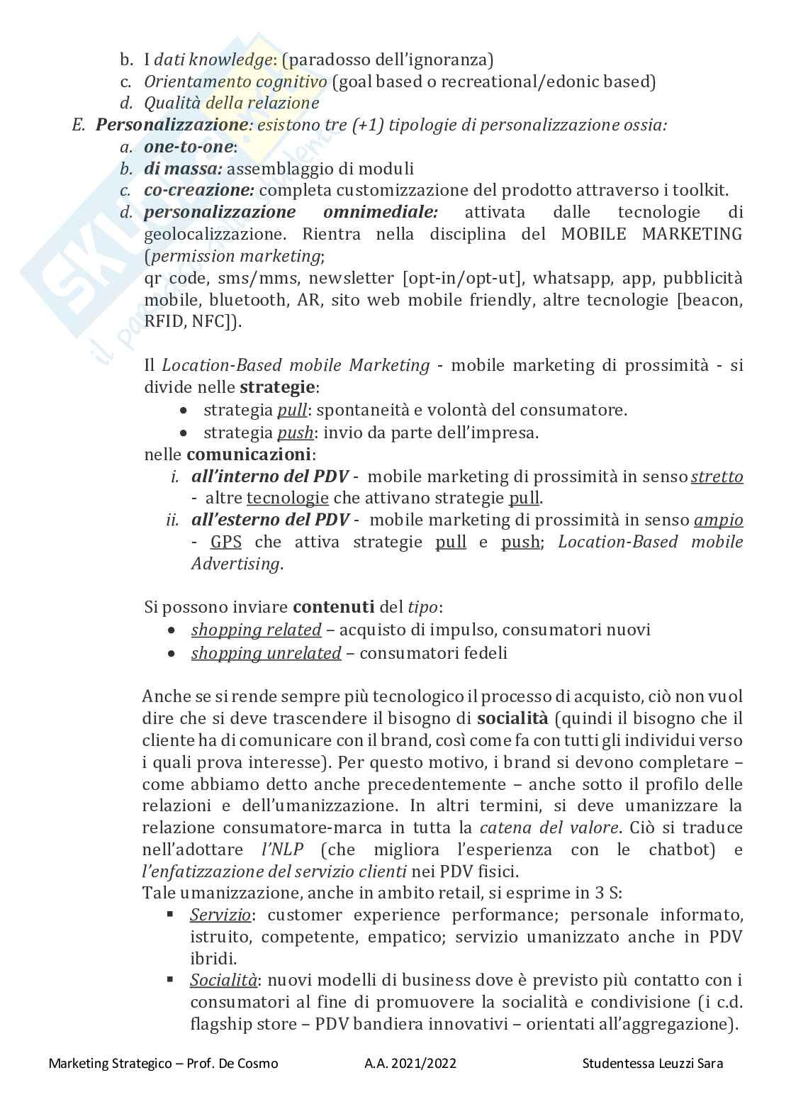 Appunti pratici Marketing strategico Pag. 31
