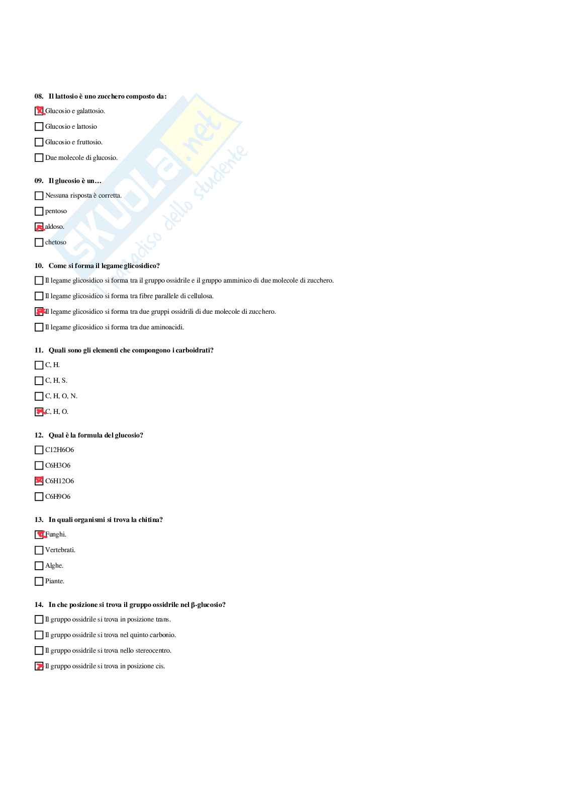 Paniere Biologia generale e applicata - Risposte Multiple - aggiornato (2026) Pag. 11