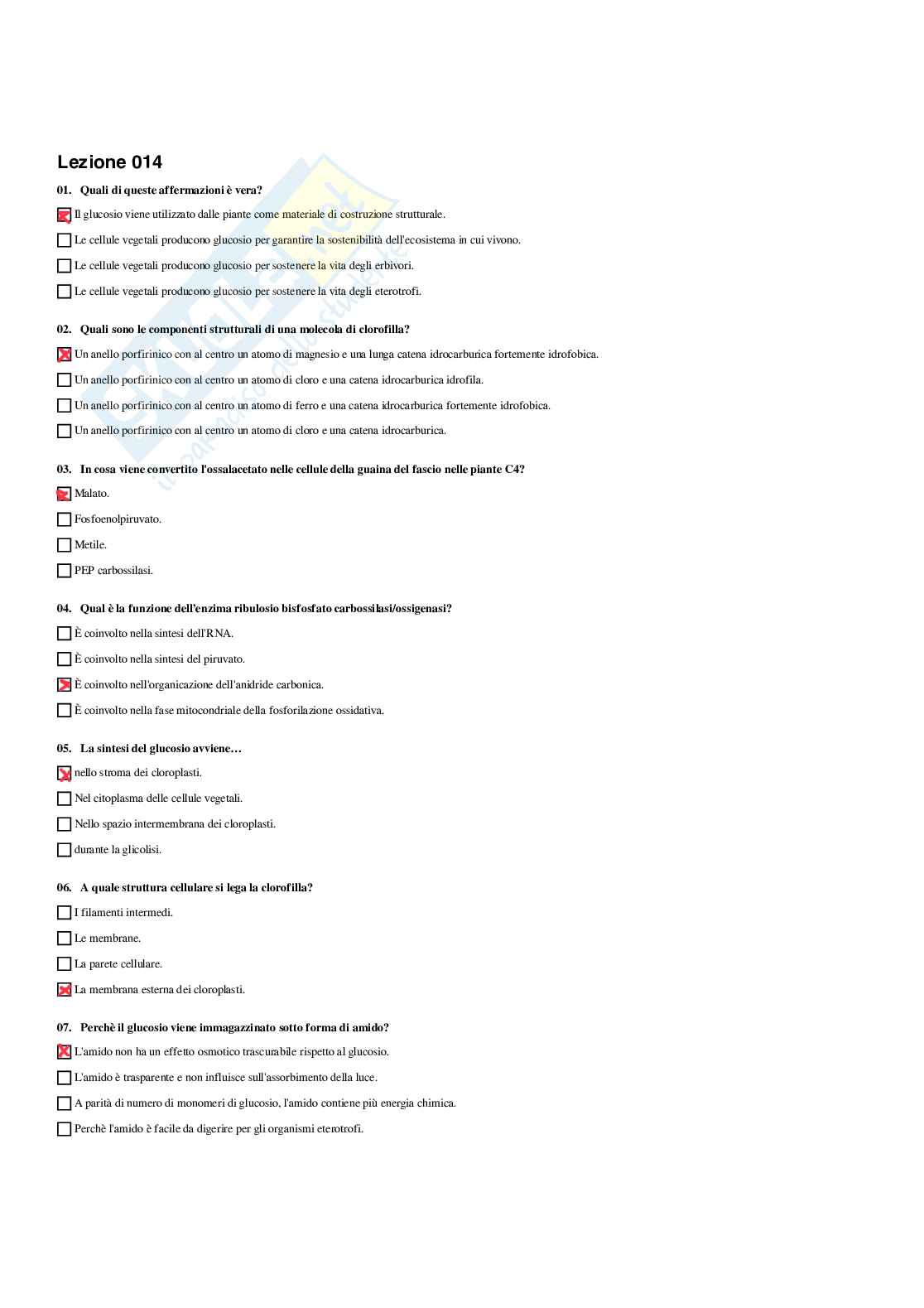 Paniere Biologia generale e applicata - Risposte Multiple - aggiornato (2026) Pag. 41