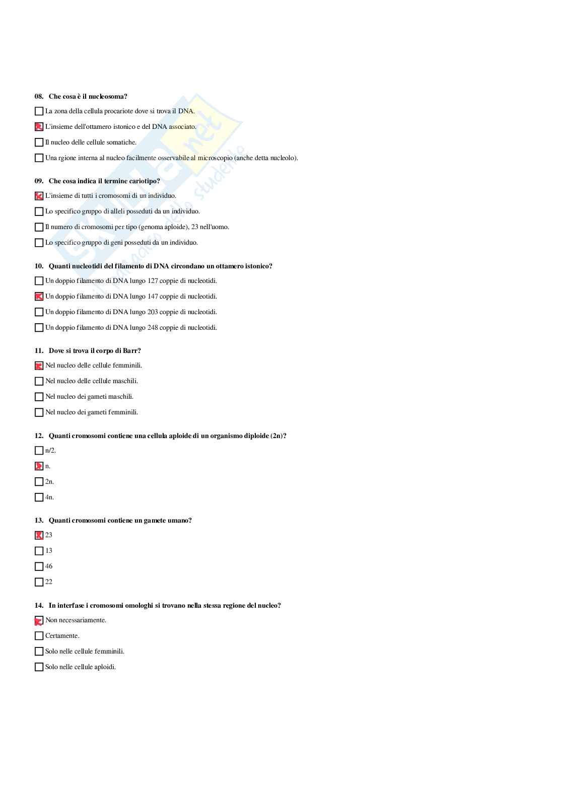 Paniere Biologia generale e applicata - Risposte Multiple - aggiornato (2026) Pag. 56