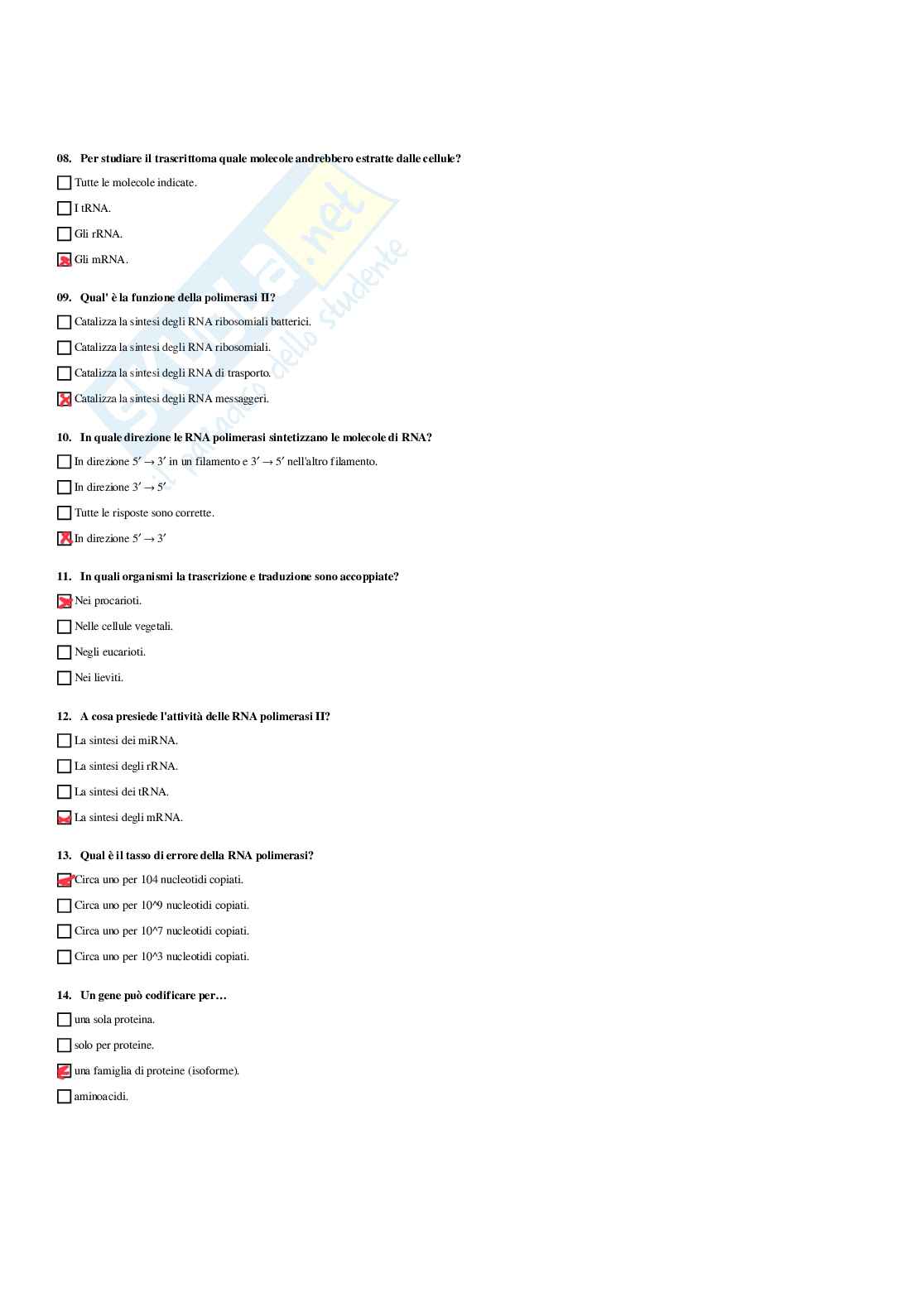 Paniere Biologia generale e applicata - Risposte Multiple - aggiornato (2026) Pag. 66