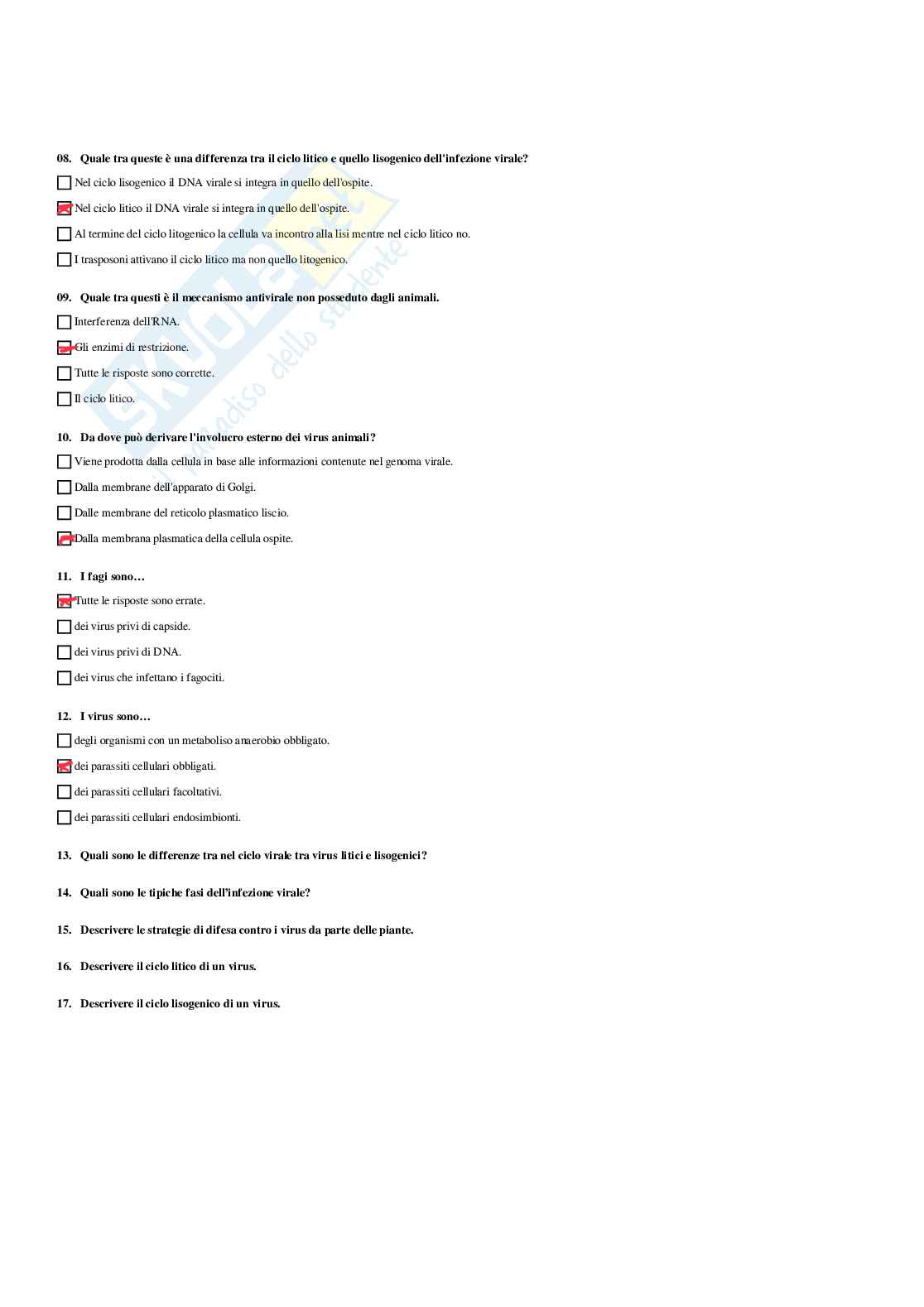 Paniere Biologia generale e applicata - Risposte Multiple - aggiornato (2026) Pag. 76
