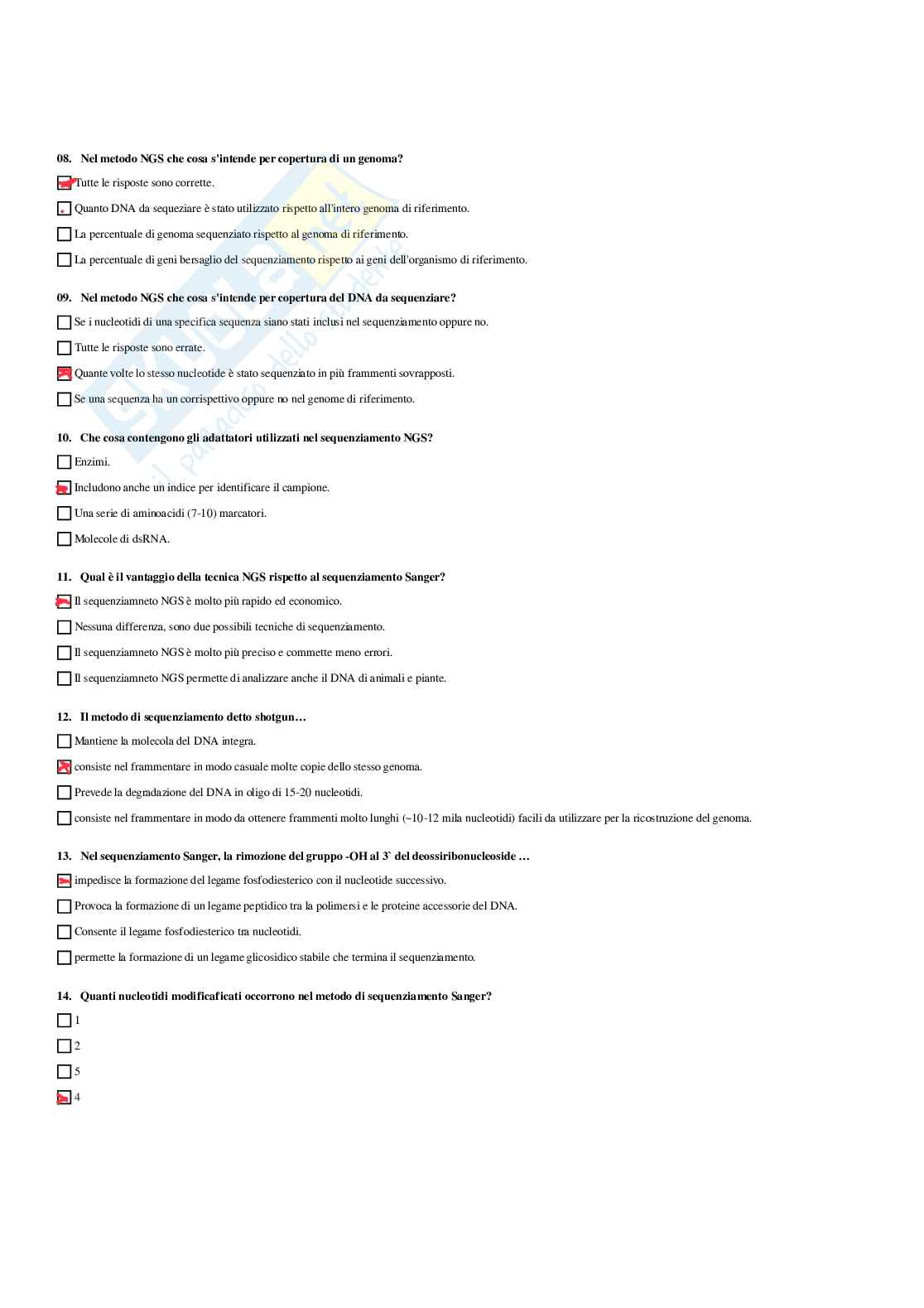 Paniere Biologia generale e applicata - Risposte Multiple - aggiornato (2026) Pag. 81