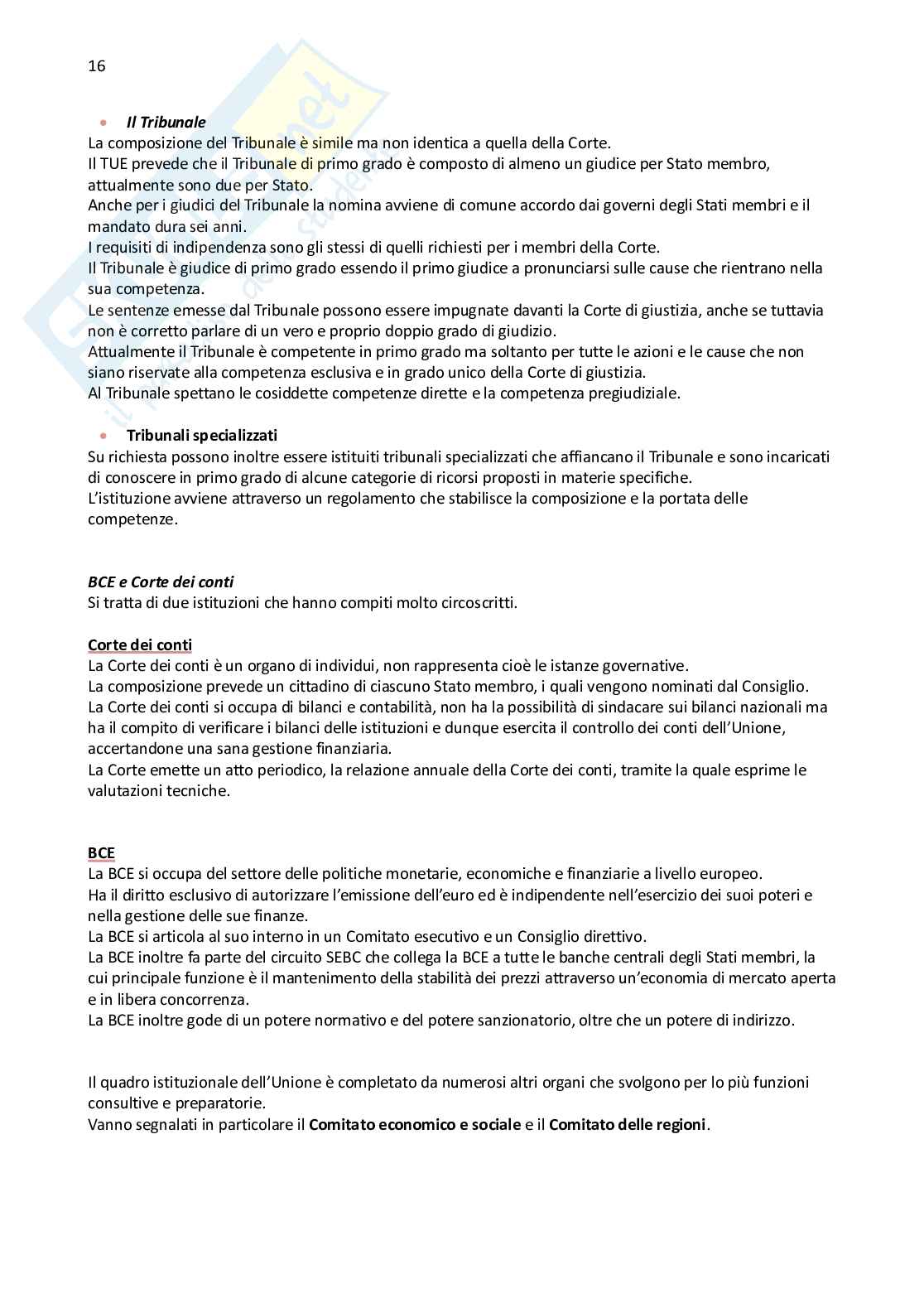 Diritto dell'Unione Europea Pag. 16